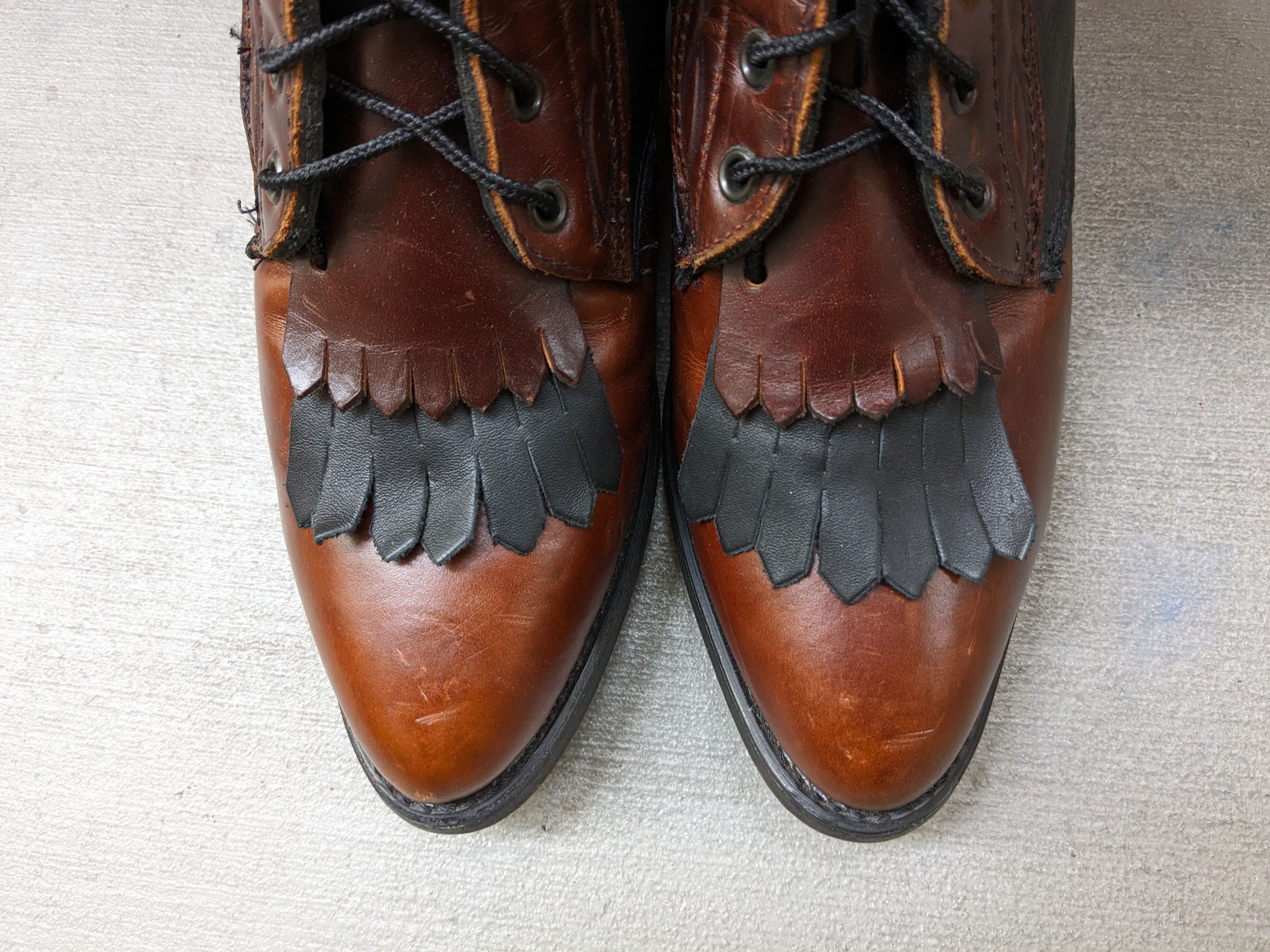 Durango Durango Cowboy Boots 9 EE Wide Brown Leather Combat Western Size US 9 / EU 42 - 5 Thumbnail