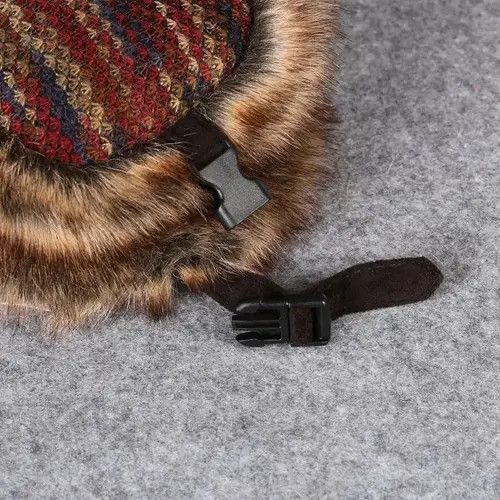 VIBE Vintage Bomber Hat Rex Rabbit Fur Trapper Hat Size ONE SIZE - 8 Thumbnail