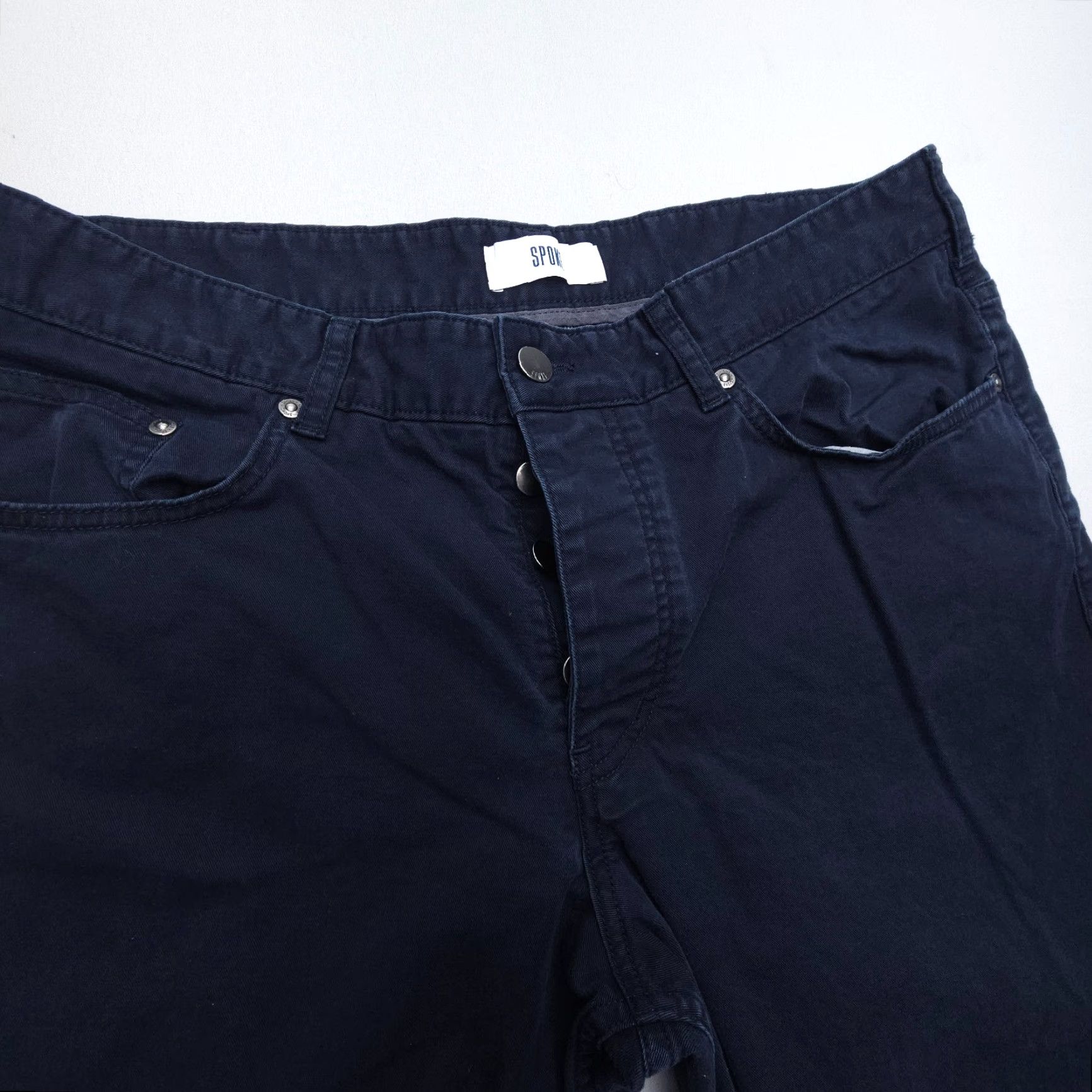 Vintage VINTAGE Spoke Pants Chino Men 36 Dark Blue Straight 31 Inch Inseam Button Fly Casual Business Size US 36 / EU 52 - 4 Thumbnail