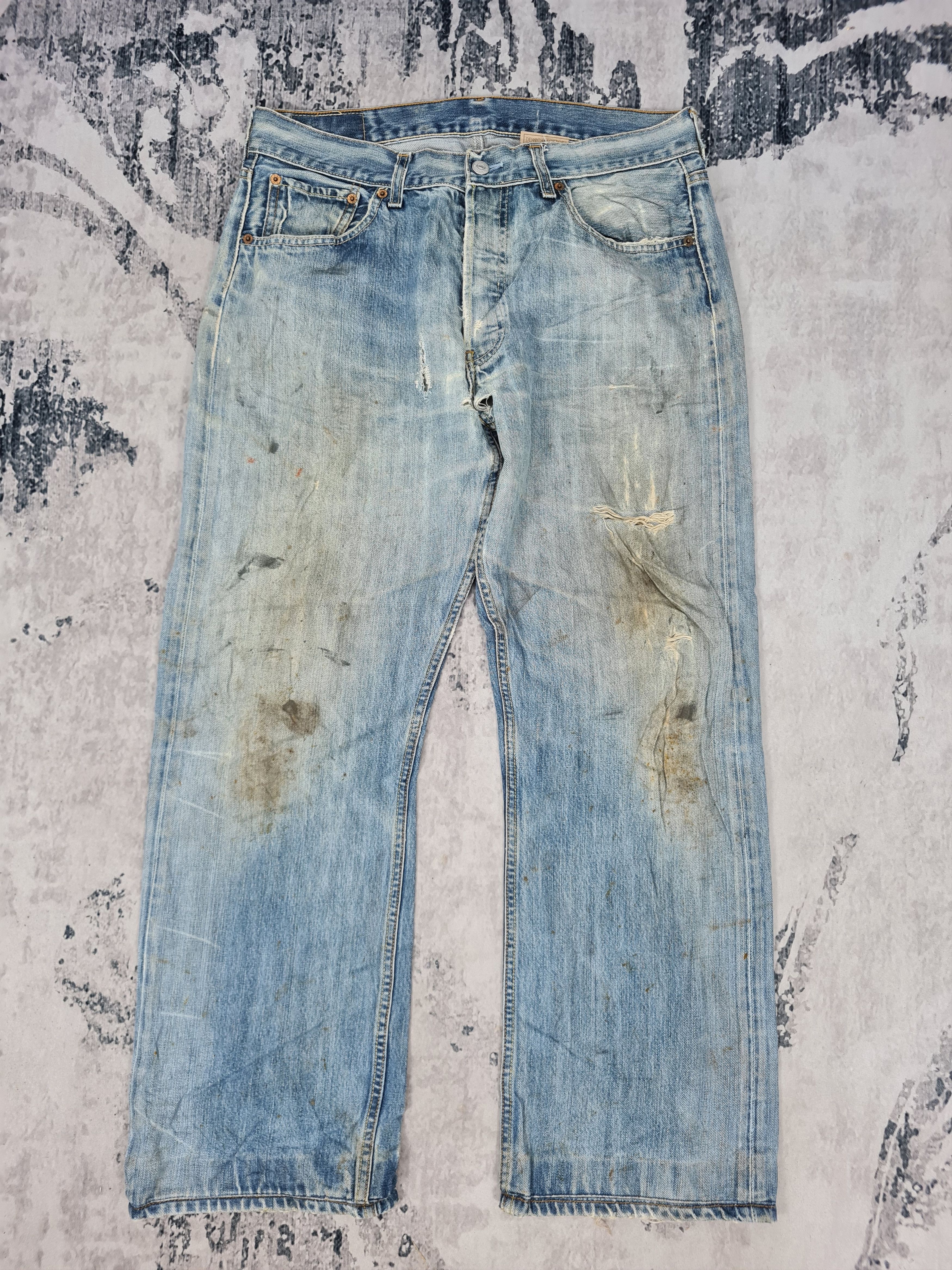 Levi's Vtg LEVIS 501 Distressed Faded Worn Jeans L0380 Size 34X29 Size US 34 / EU 50 - 1 Thumbnail
