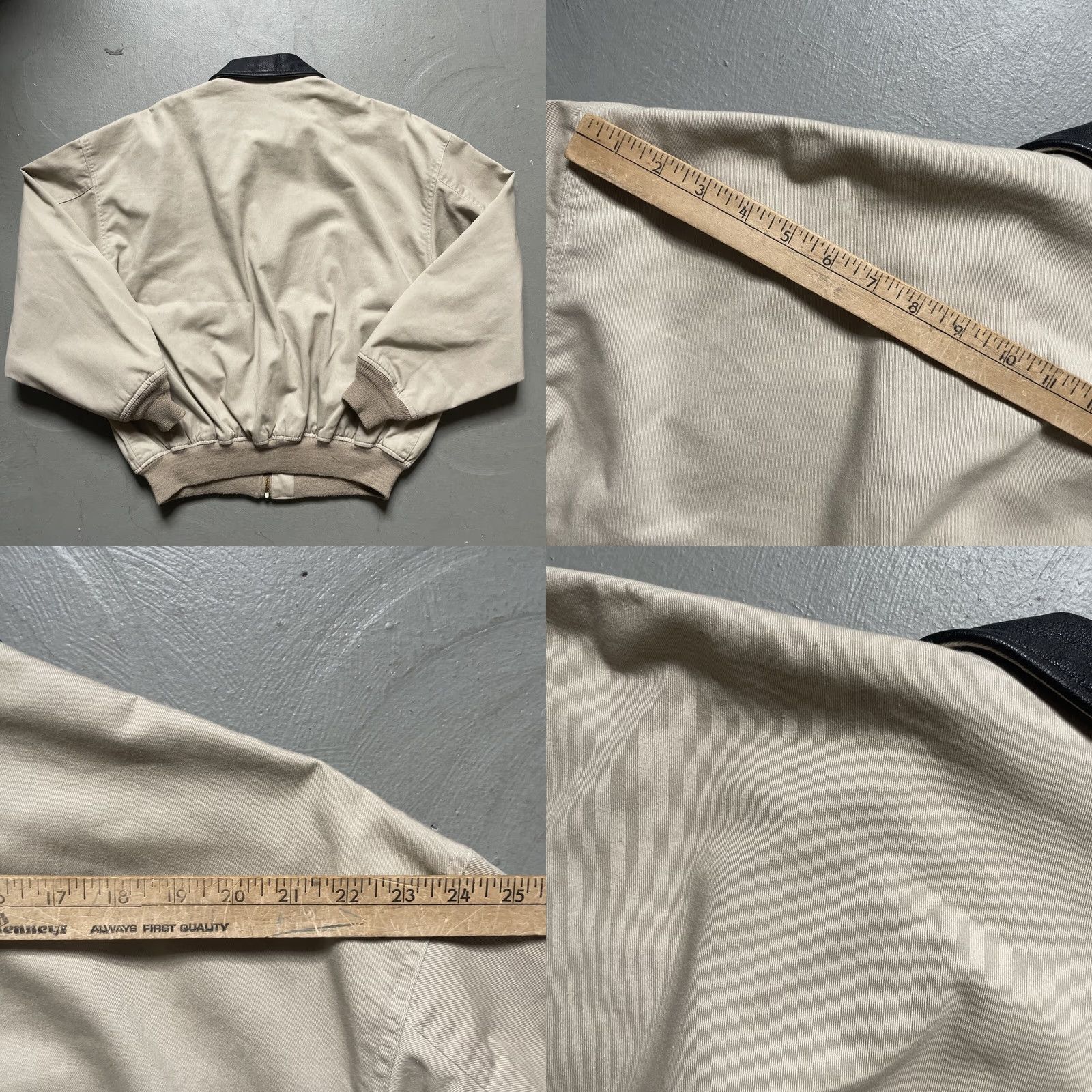 Avirex VINTAGE Avirex A-2 Flight Jacket Bomber Cotton Leather Military Made In USA L Jacket Mens Beige US Theme USA Leather Features Size US L / EU 52-54 / 3 - 8 Thumbnail