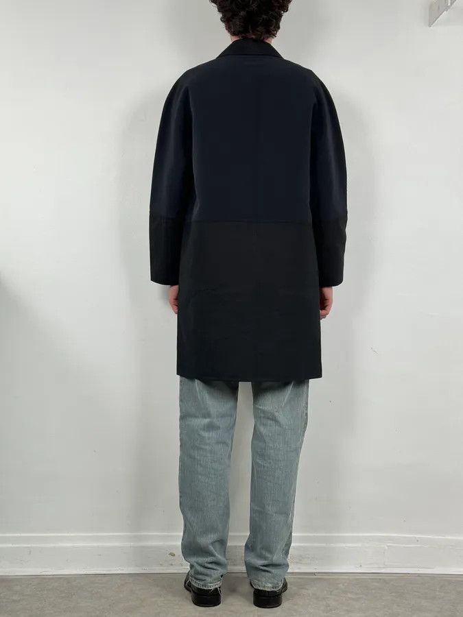 Balenciaga 2010s Balenciaga Sample Black & Navy Geometrical Trench Coat Size US S / EU 44-46 / 1 - 3 Thumbnail