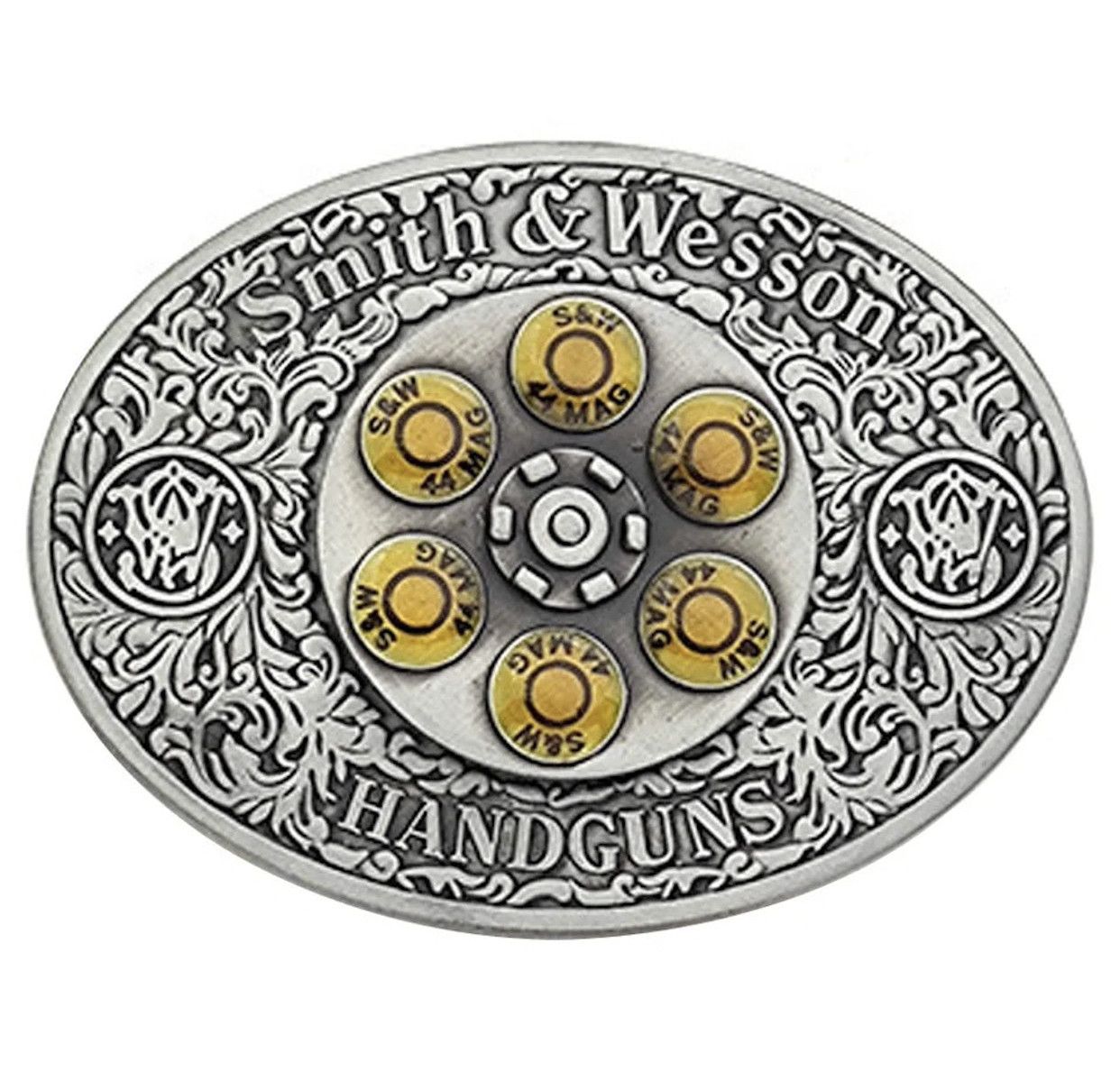 Cowboy Equipment Oval Western Cowboys Pistol Wheel Belt Buckle Size ONE SIZE - 1 Thumbnail