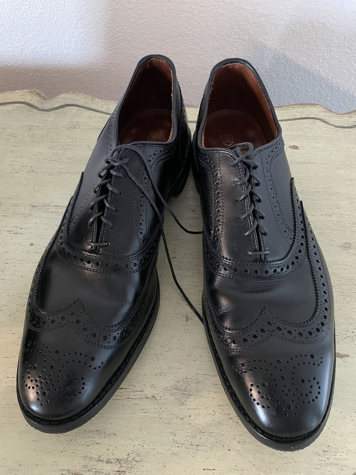 Allen Edmonds McAllister Wingtip Oxford Dress Shoe with Dainite Sole Size US 14 / EU 47 - 4 Thumbnail