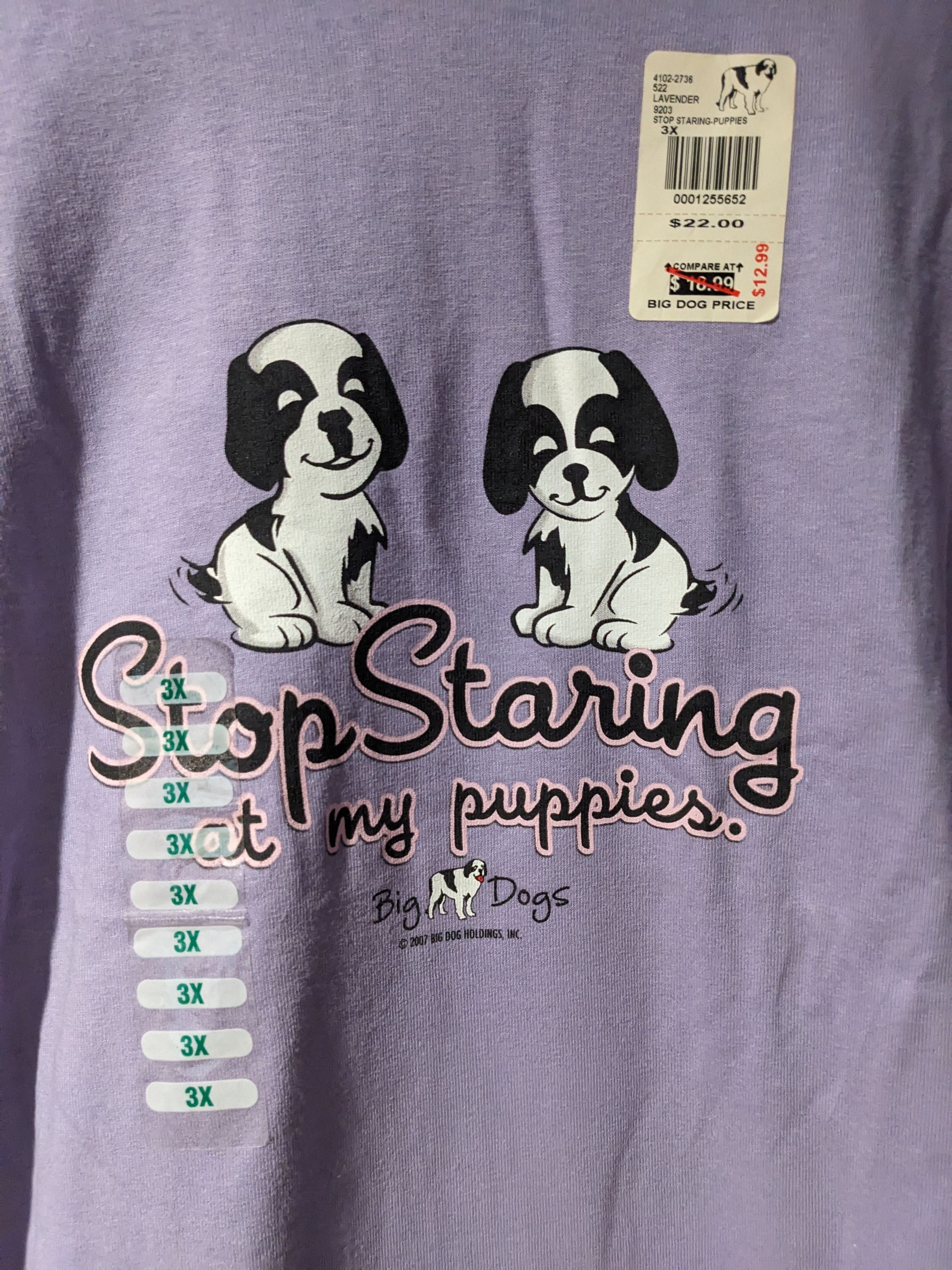 Big Dogs Vintage 2007 Big Dogs Stop Staring at My Puppies T-Shirt Size US XXL / EU 58 / 5 - 2 Thumbnail