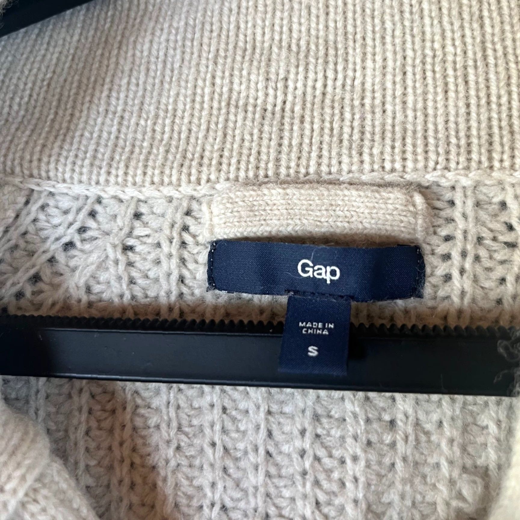 Gap Gap Womens Cardigan Sweater Wool Blend Double Breasted Shawl Collar Ivory Small S Size S / US 4 / IT 40 - 3 Thumbnail
