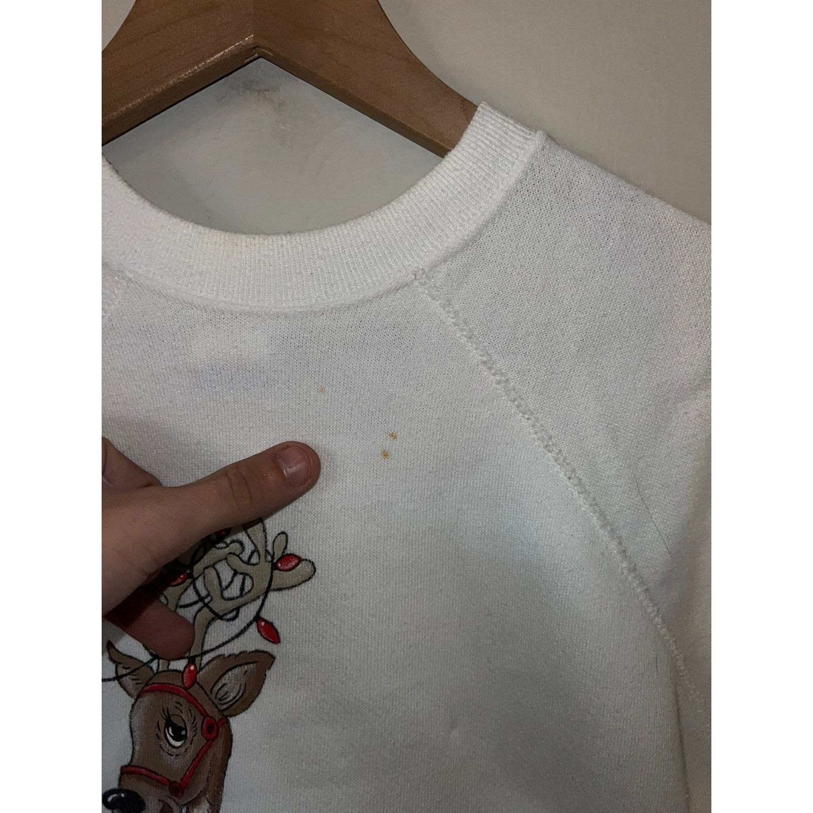 Tultex Vintage Christmas Sweatshirt Tultex Crewneck Reindeer 80s L Size US L / EU 52-54 / 3 - 6 Thumbnail