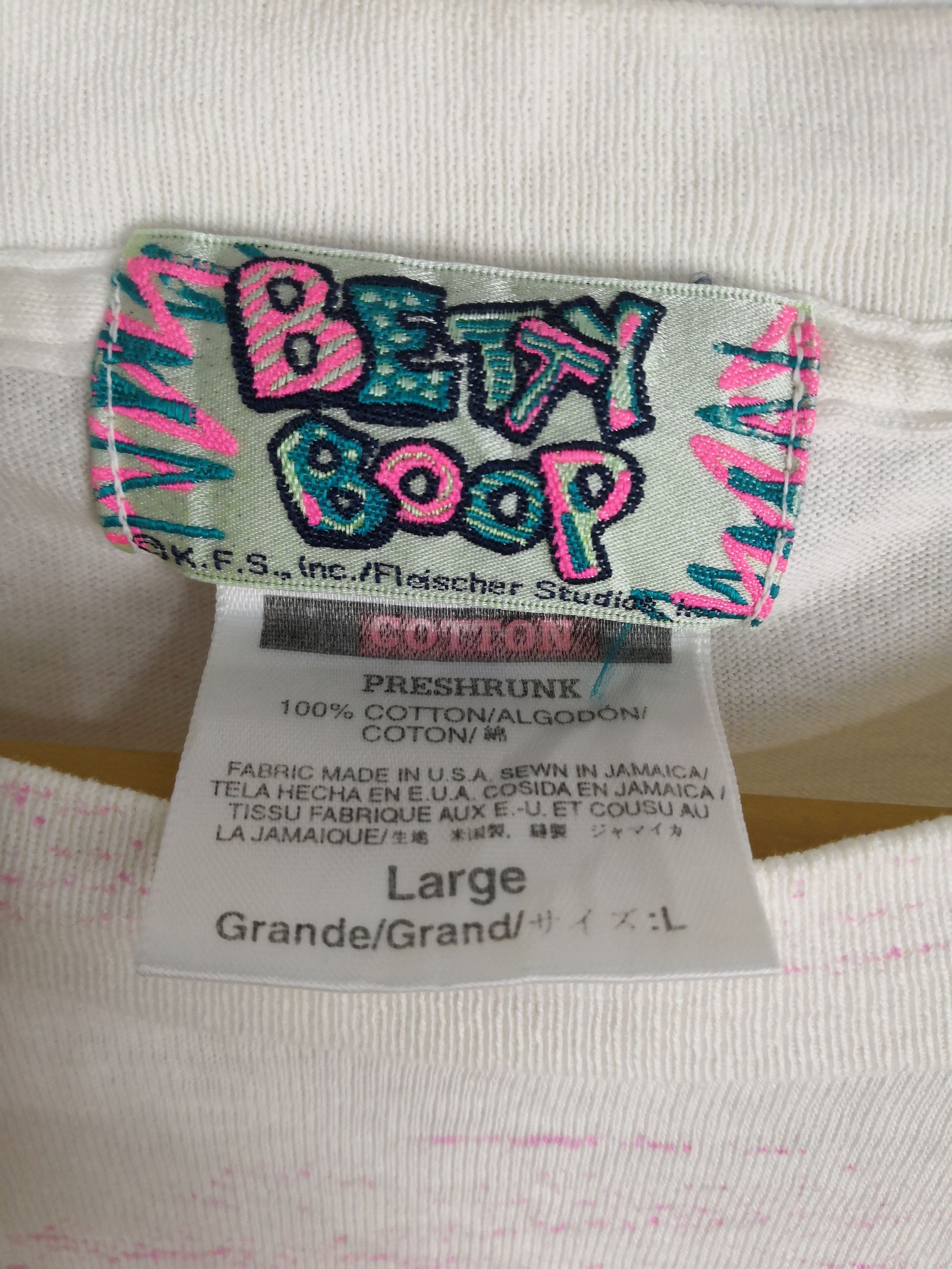 Vintage Vintage 90s Betty Boop Las Vegas Overprint T-Shirt Size US L / EU 52-54 / 3 - 4 Thumbnail