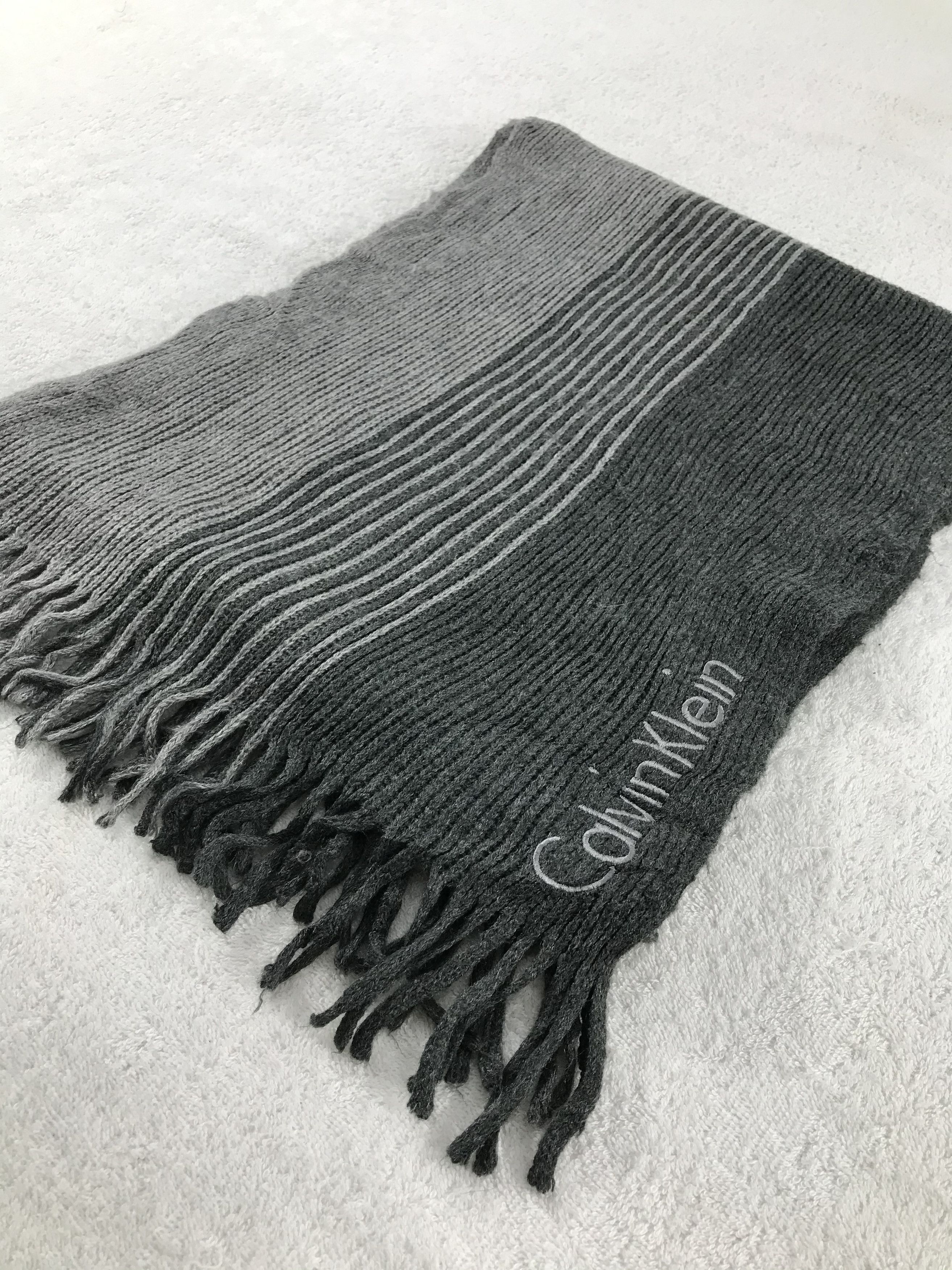 Calvin Klein × Vintage Calvin Klein Scarf / Muffler / Neckwear - WW1268 Size ONE SIZE - 3 Thumbnail