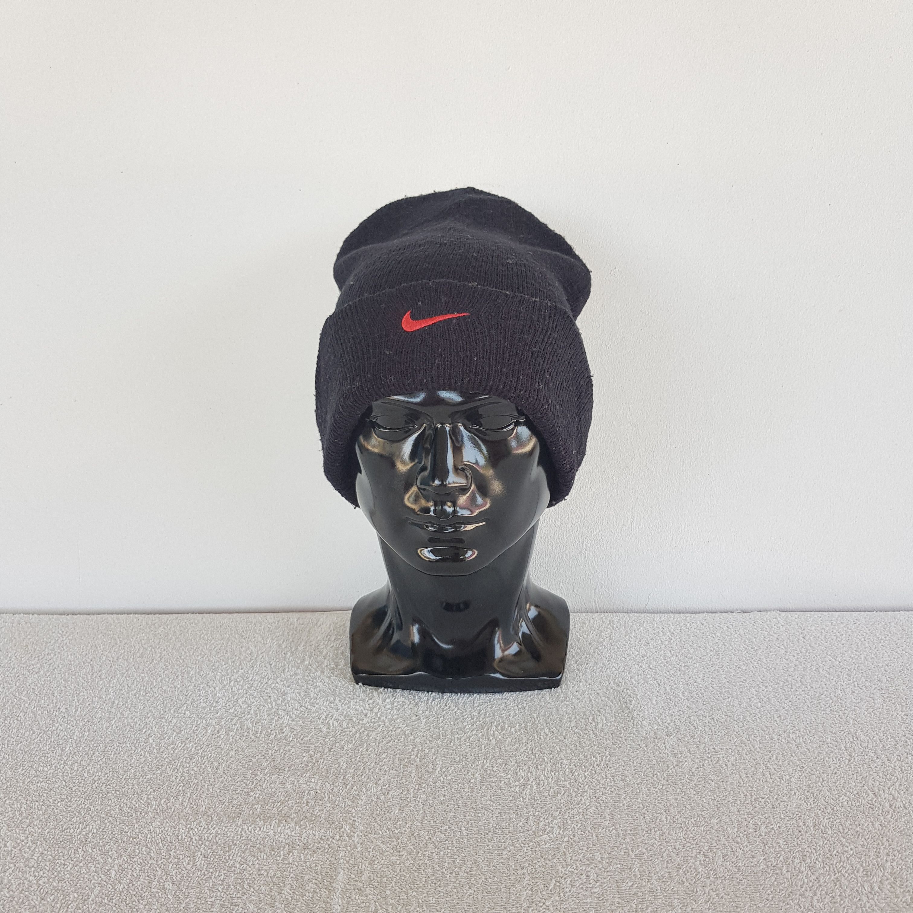Japanese Brand Vintage 90s Nike Beanie Nike Swoosh Snow Caps Hats. Size ONE SIZE - 1 Thumbnail