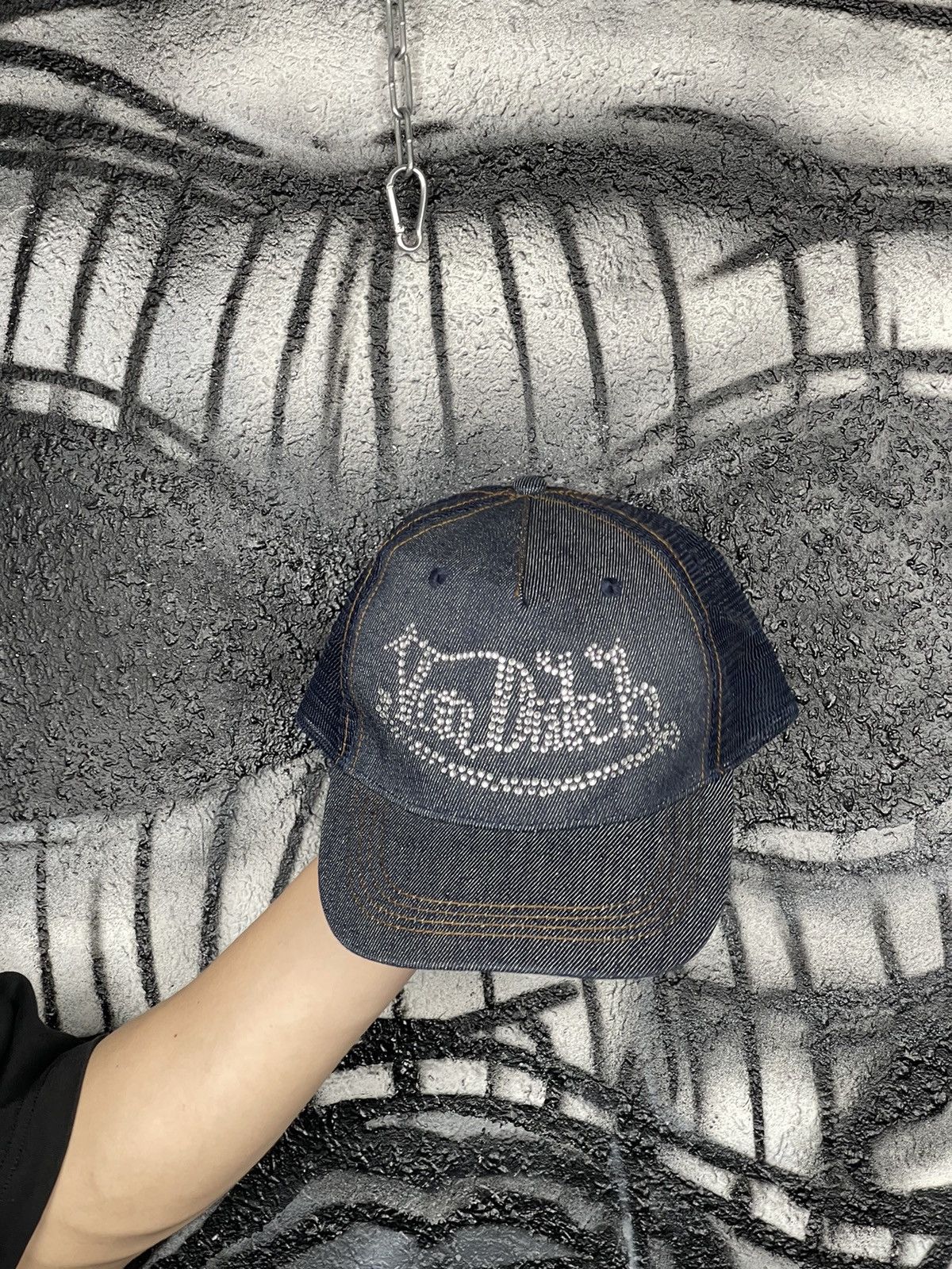 Von Dutch Von Dutch Y2K Logo With Rhinestones Originals Trucker Cap One Sized Fits Size ONE SIZE - 4 Thumbnail
