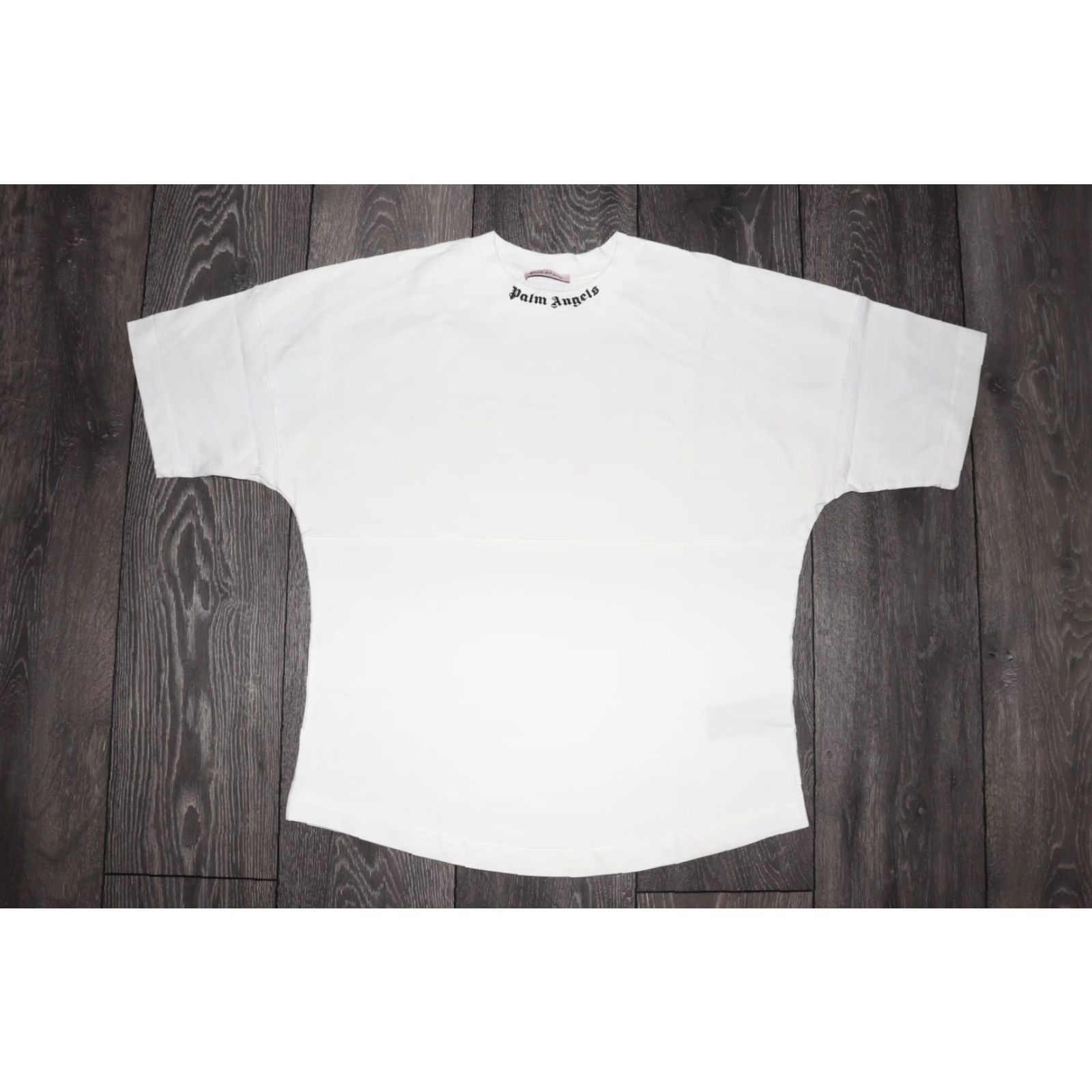 Palm Angels PALM ANGELS White Big Back Logo Print Short Sleeve Cotton Mens M Size US 31 - 2 Thumbnail