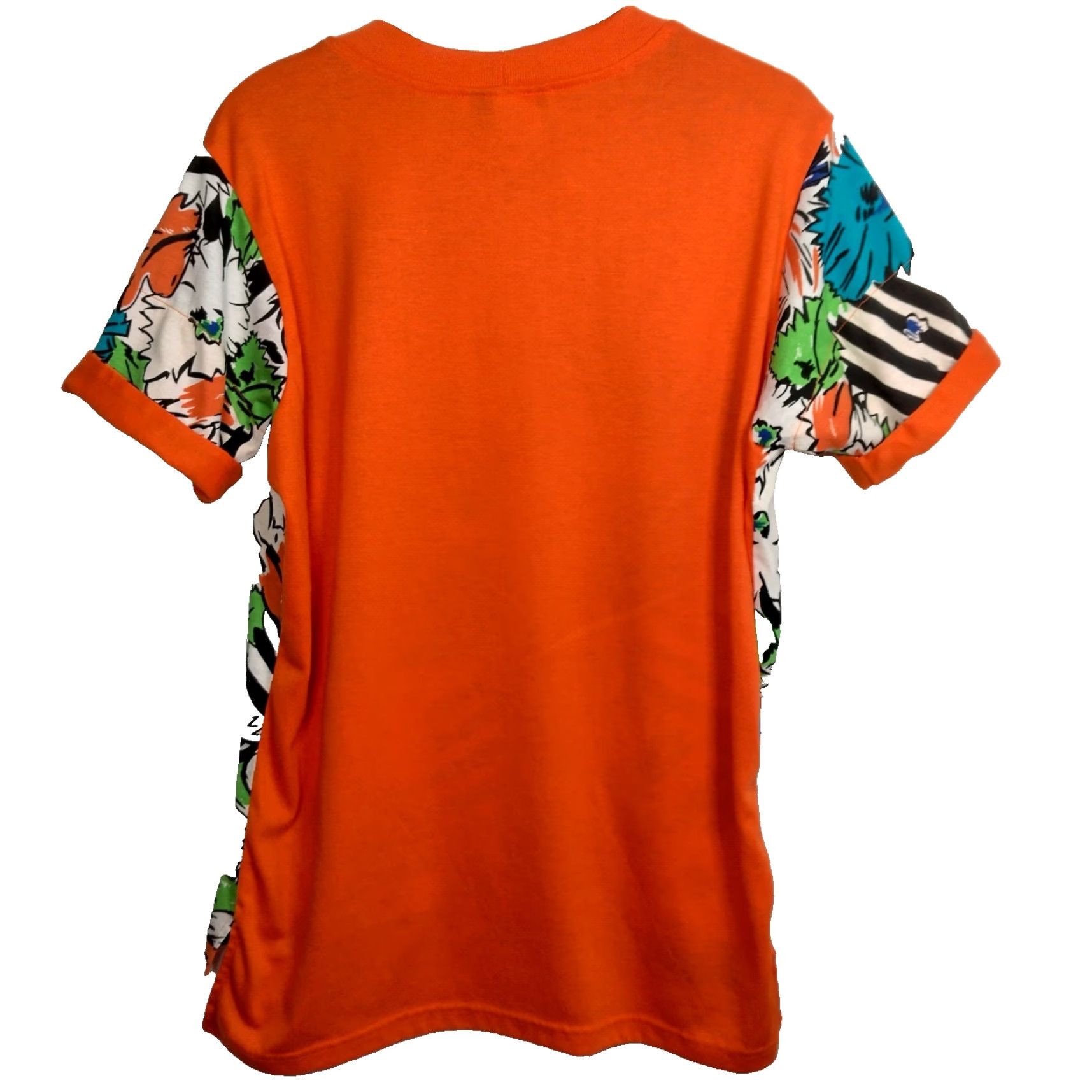 Etro VINTAGE Traffic Jam Shirt Women Small Orange Floral 80s Beach Surf Vintage 1980s Womens Size S / US 4 / IT 40 - 2 Thumbnail