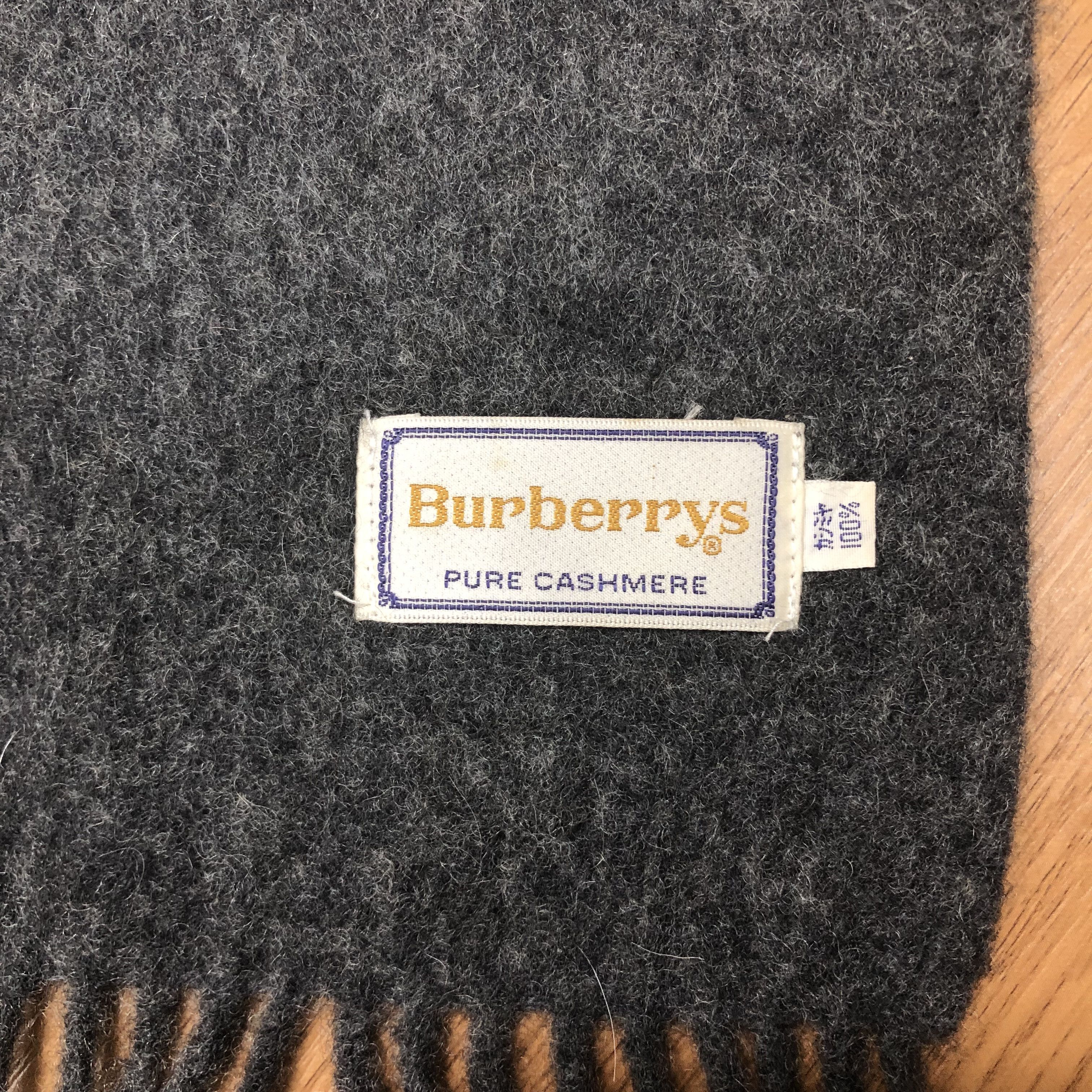 Burberry × Vintage Vintage 90s Burberry Scarf Muffler Grey Mf180 Size ONE SIZE - 5 Thumbnail