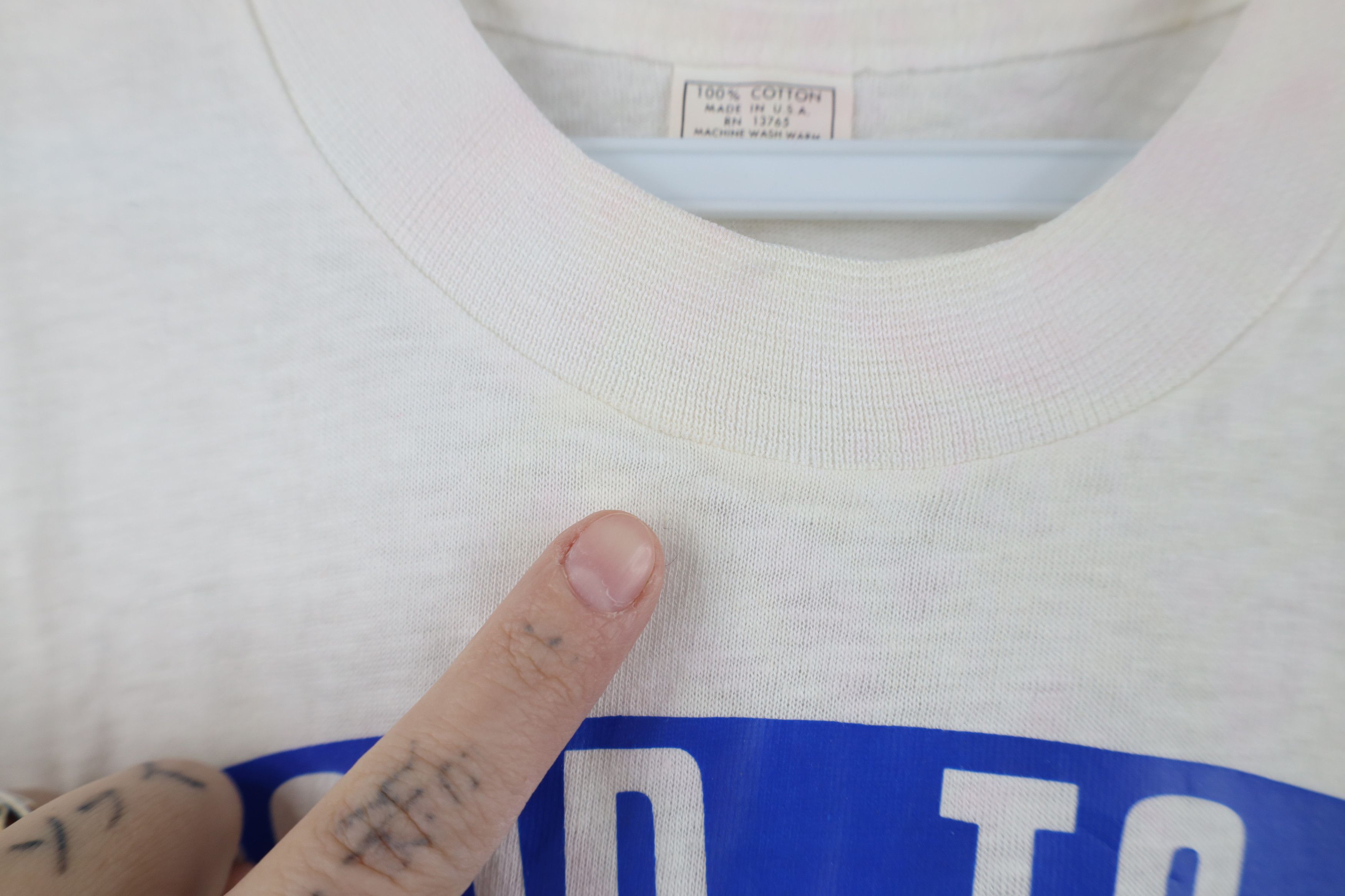 Vintage Vintage 70s A Teamster Union Short Sleeve T-Shirt White USA Size US L / EU 52-54 / 3 - 5 Thumbnail