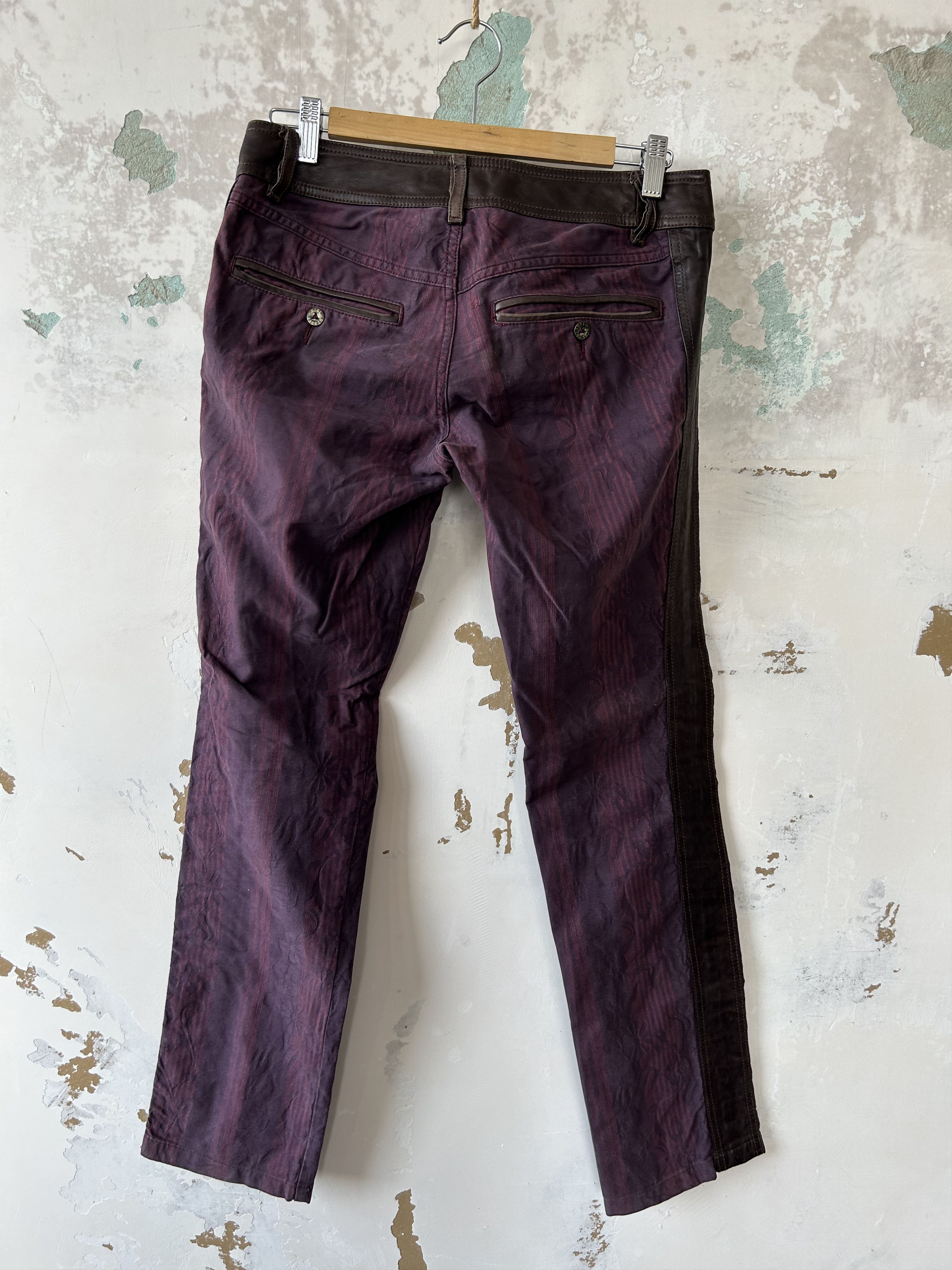 Diesel Vintage Avant Garde Pants Diesel leather rare Size 28" / US 6 / IT 42 - 7 Thumbnail