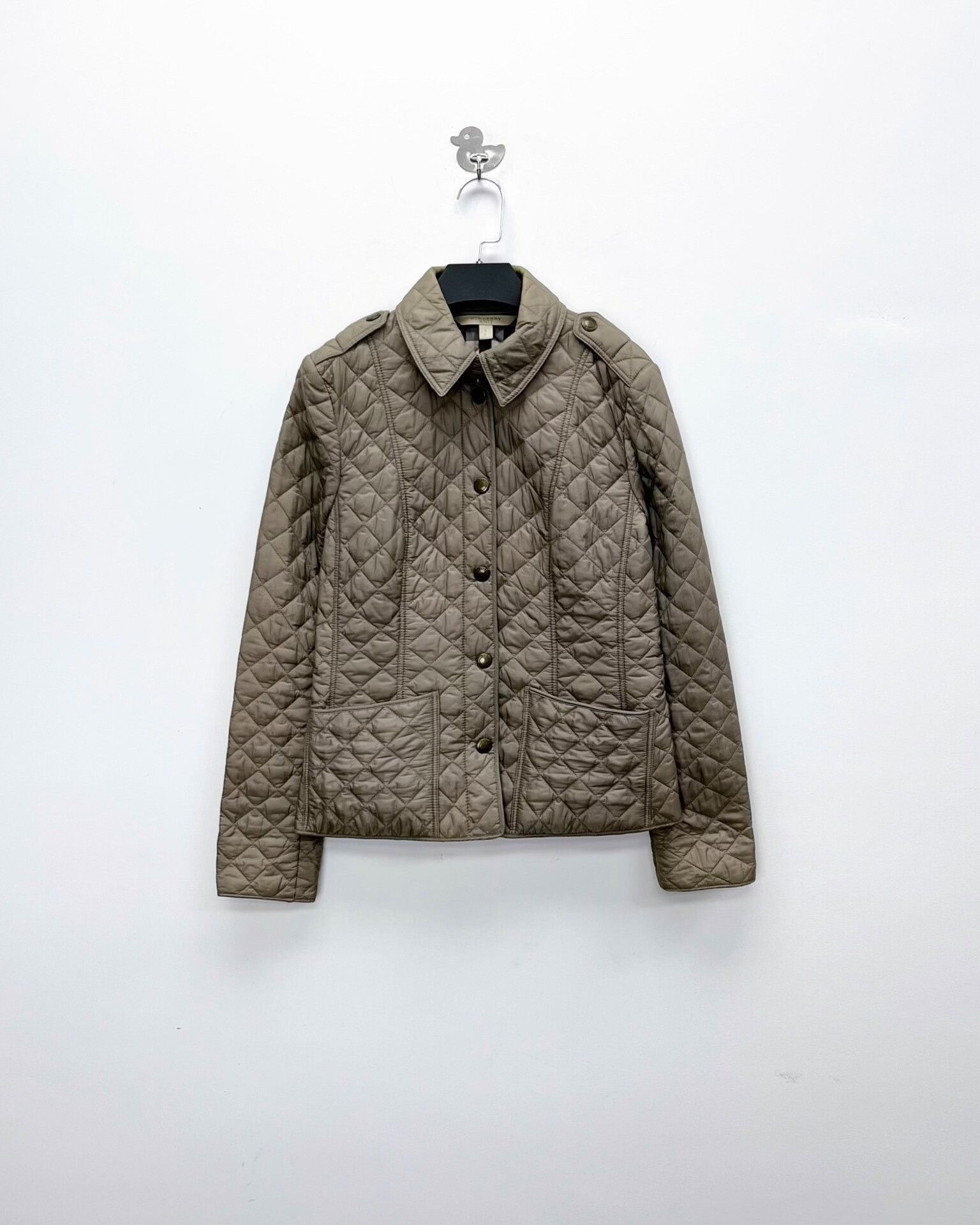 Burberry burberry khaki quilted nylon jacket size s Size S / US 4 / IT 40 - 1 Thumbnail