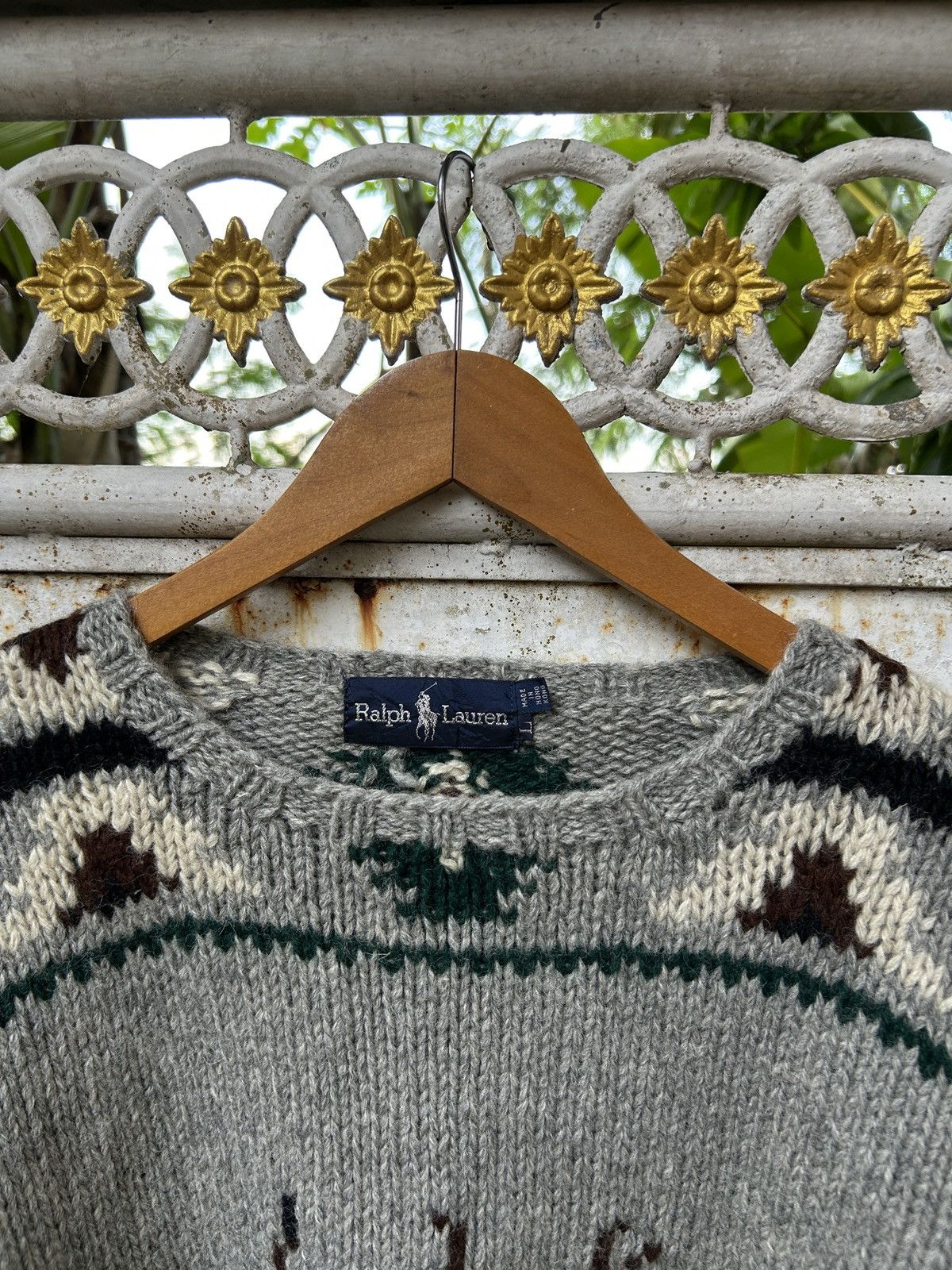 Polo Ralph Lauren Vintage90s Polo Ralph Lauren KnitSweater Deer in a Landscape Size US S / EU 44-46 / 1 - 3 Thumbnail