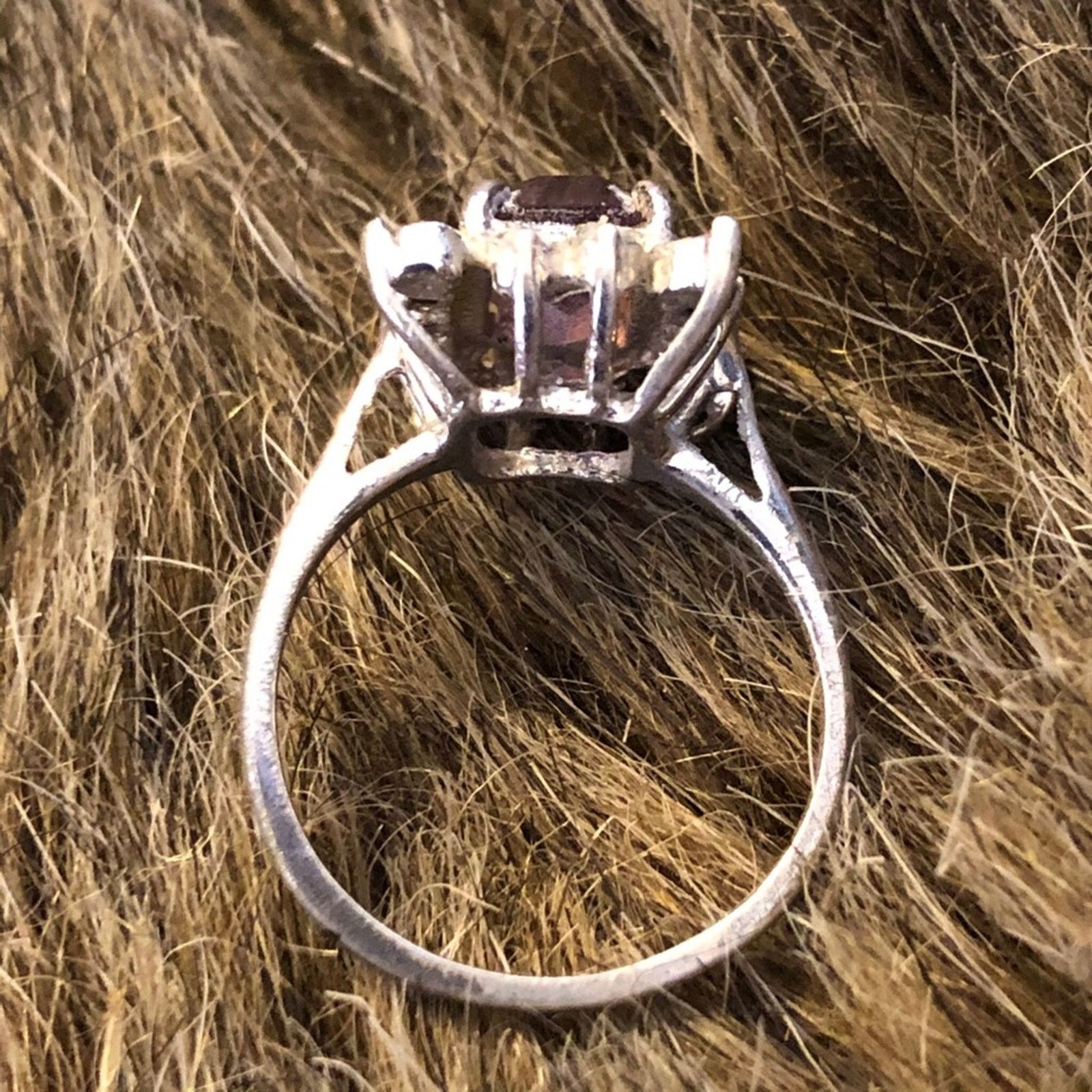 Vintage Vintage 50s Esposito emerald cut amethyst ring Size ONE SIZE - 8 Thumbnail