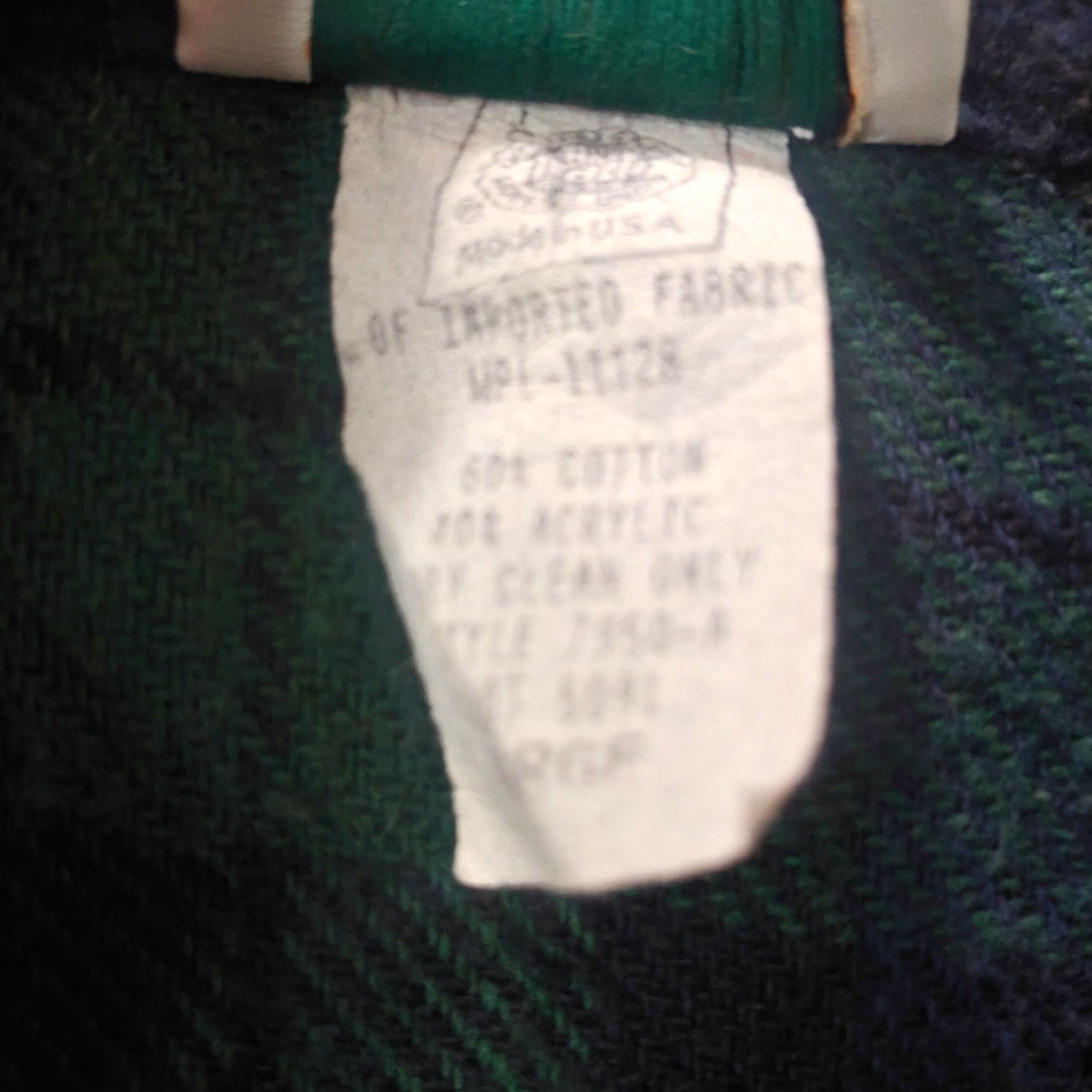 Vintage VINTAGE Stefano ILGWU Vest Women's L Blackwatch Plaid Fringe Button Collared Cotton-Acrylic Knit-Woven Blue-Green ILGWU USA Classic Size L / US 10 / IT 46 - 4 Thumbnail