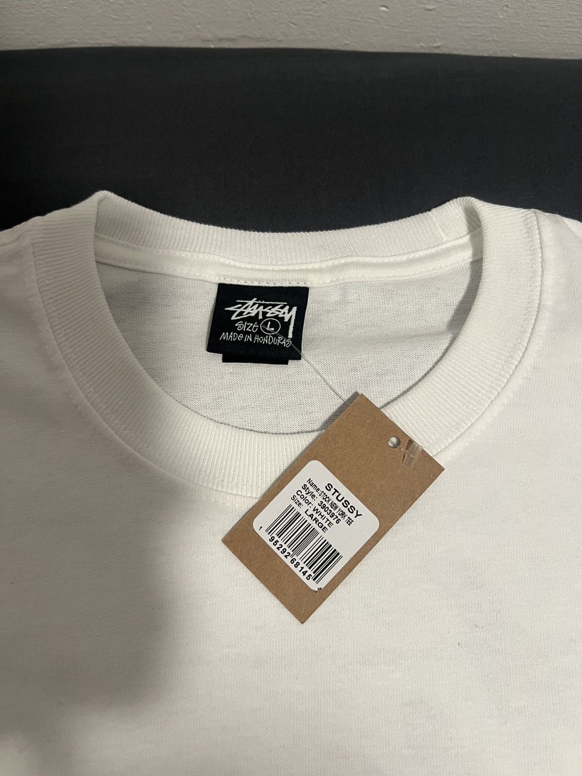 Stussy Stussy New York Exclusive Stock Tee White Size Large Size US L / EU 52-54 / 3 - 6 Thumbnail