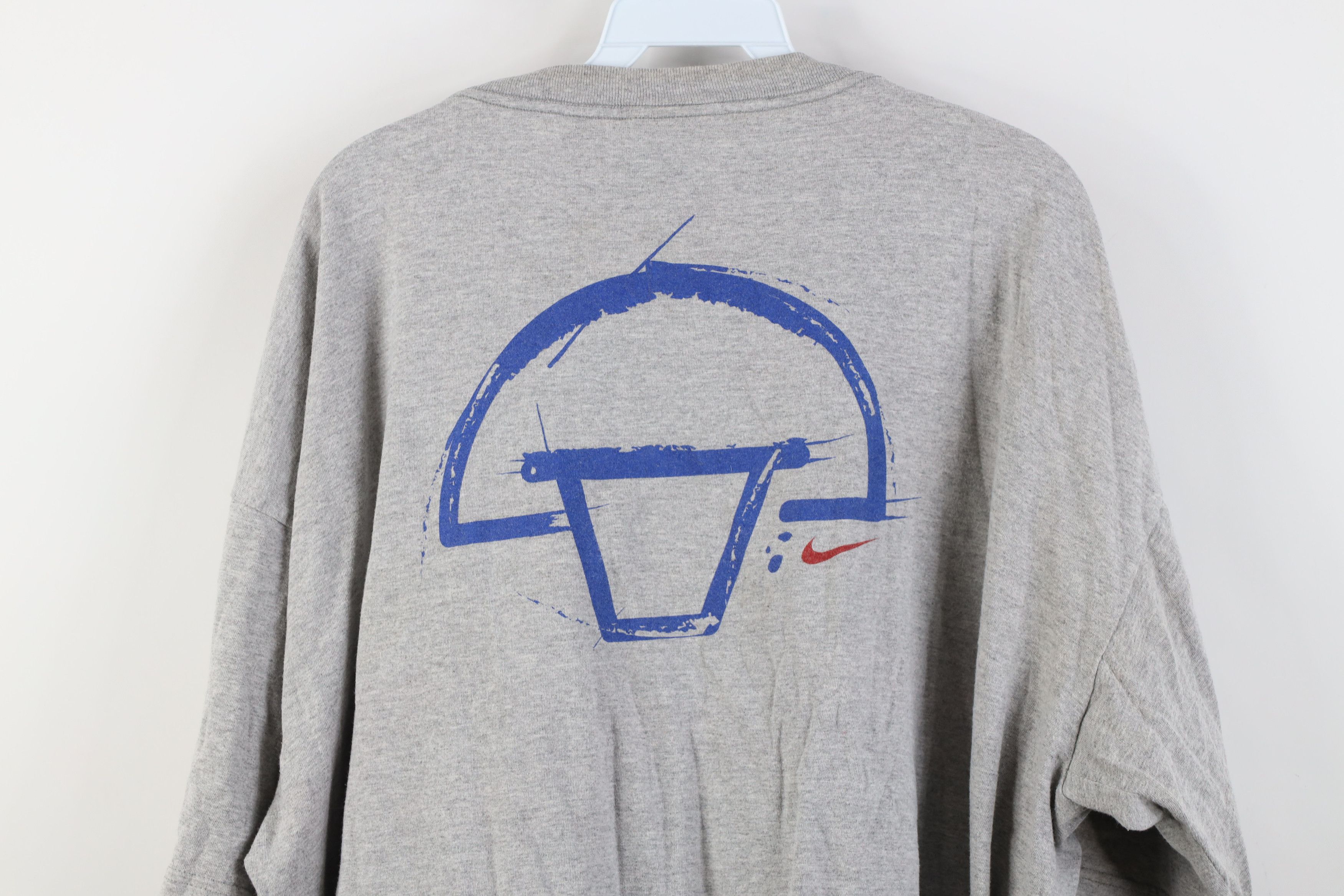 Nike Vintage 90s Nike State University Basketball T-Shirt Gray Size US XXL / EU 58 / 5 - 15 Thumbnail