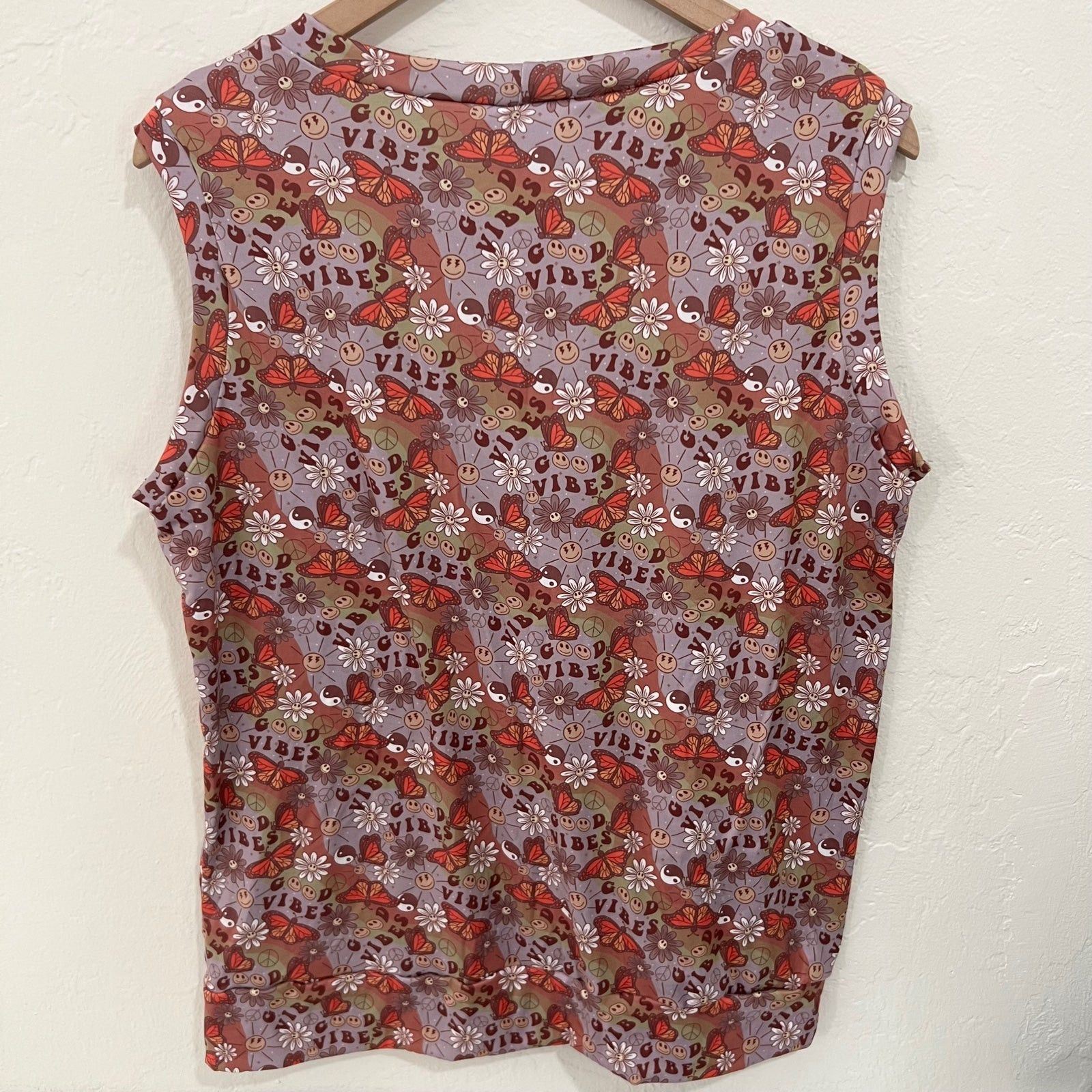 L&B L&B Designs Tank Top Good Vibes Size Small New Size S / US 4 / IT 40 - 4 Thumbnail