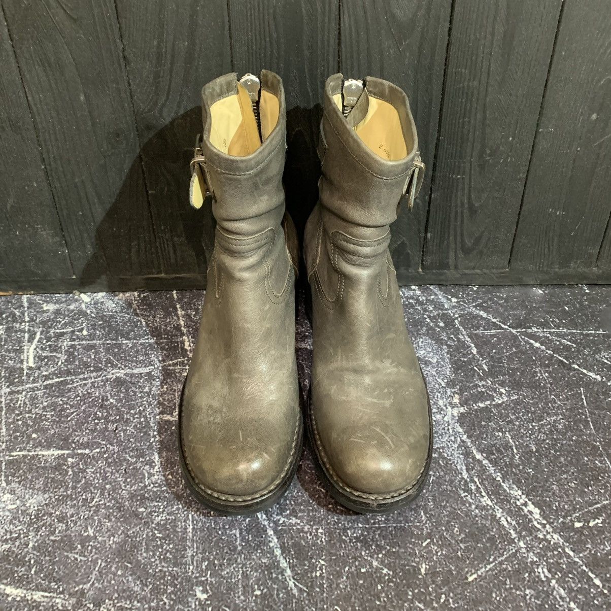 Japanese Brand FREE LANCE Leather Biker Wmns Boots Size 36 Rick Owens Style Size US 6 / IT 36 - 4 Thumbnail