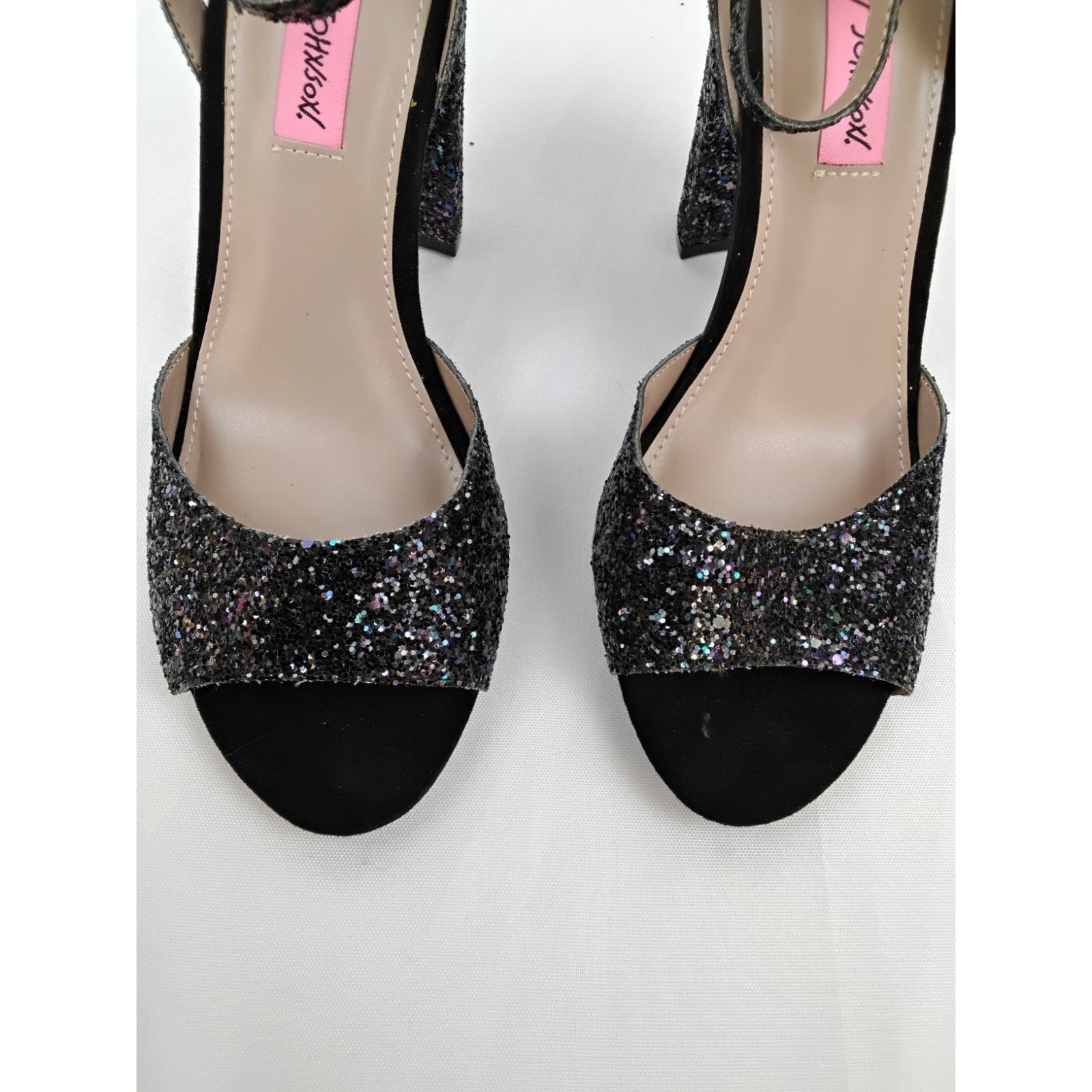 Betsey Johnson Betsey Johnson Glissten Black Glitter Heels Women's 8 #Z5105 Size US 8 / IT 38 - 7 Thumbnail