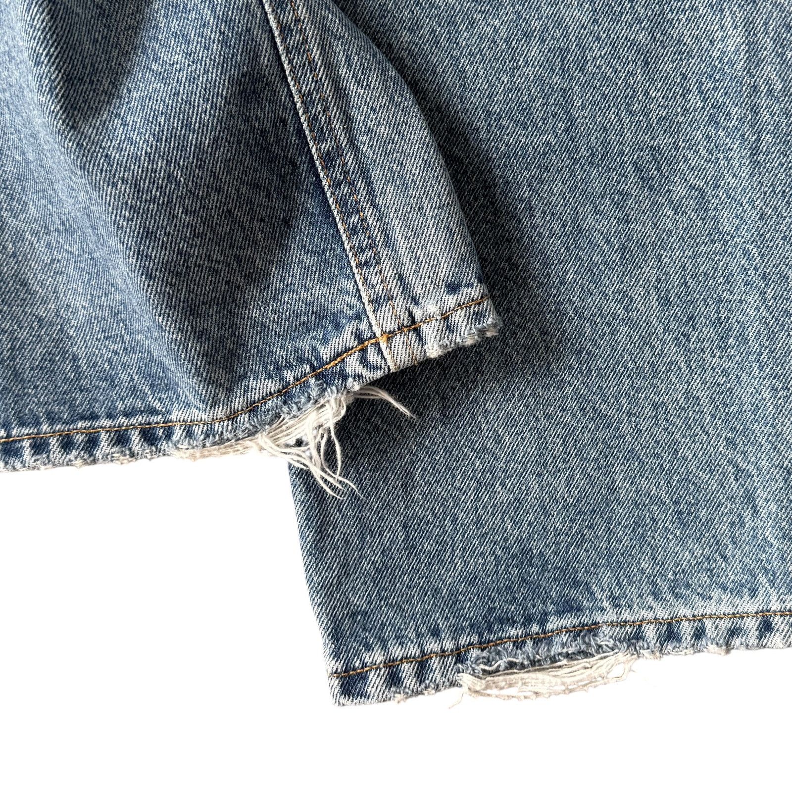 Agolde AGOLDE Mia Mid Rise Straight Jean Rule Wash Distressed Size 24" / US 00 / IT 34 - 5 Thumbnail