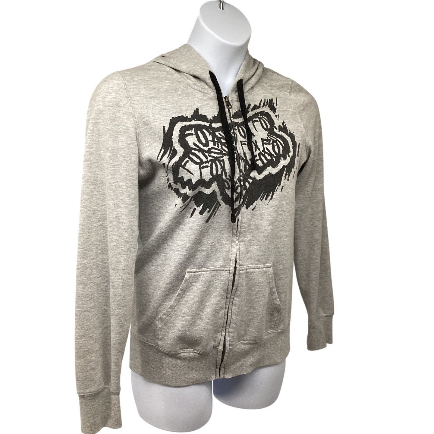 Fox Racing Fox Racing Beige Zip Up Hoodie Jacket XL Stretch Pockets Size XL / US 12-14 / IT 48-50 - 1 Thumbnail