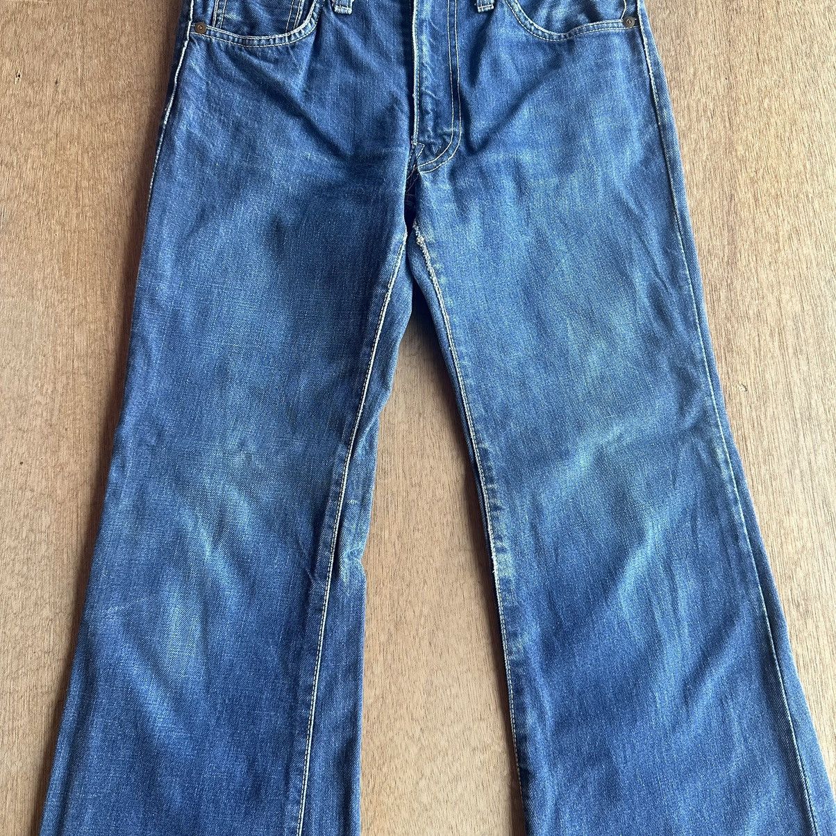 Vintage FLARE/BOOTCUT ‼️ Vintage COLOLUD Yellow Stitch Sconvil Denim Size US 27 - 4 Thumbnail