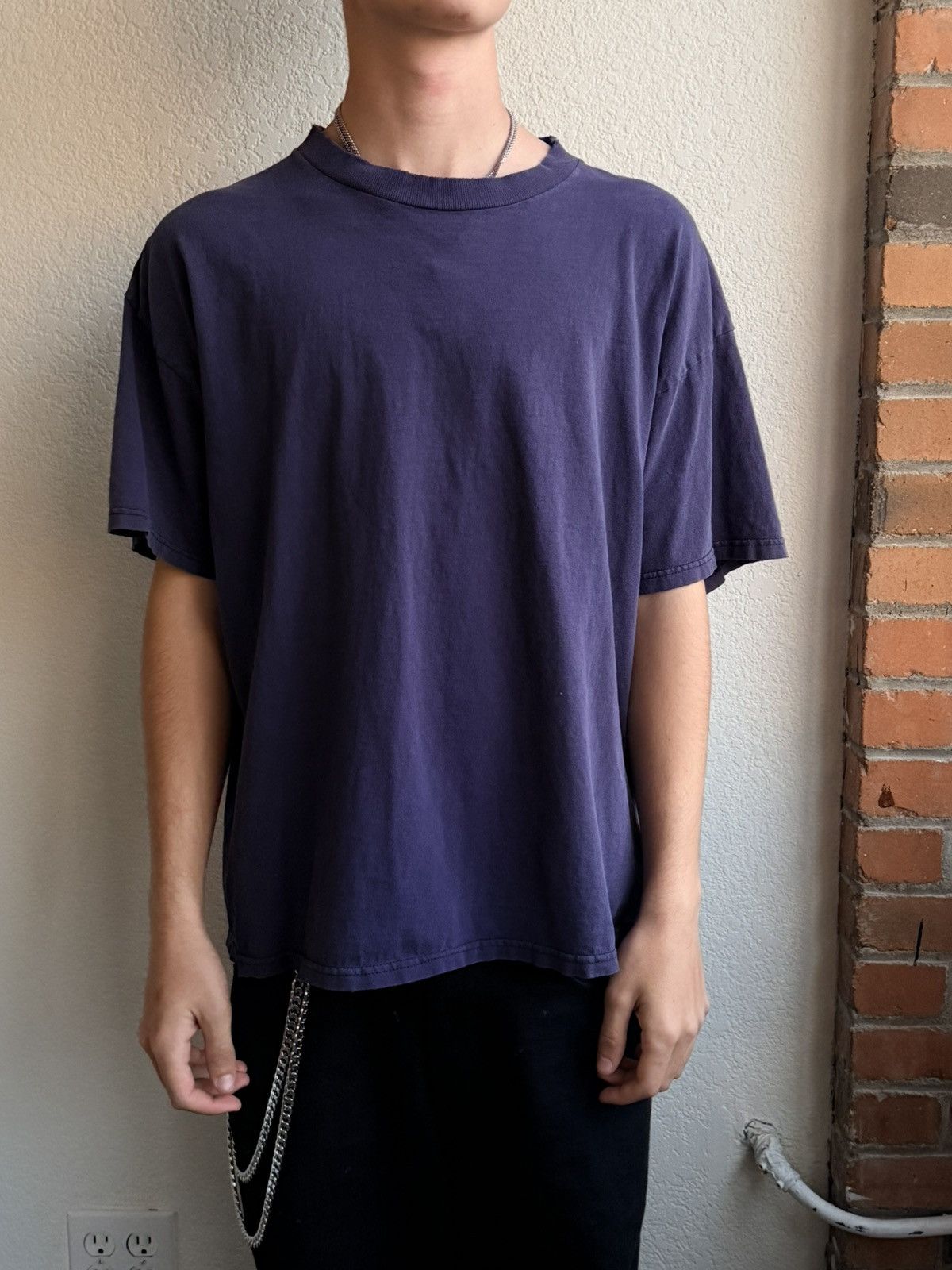 Vintage Vintage Blank T Shirt Size US XL / EU 56 / 4 - 1 Thumbnail