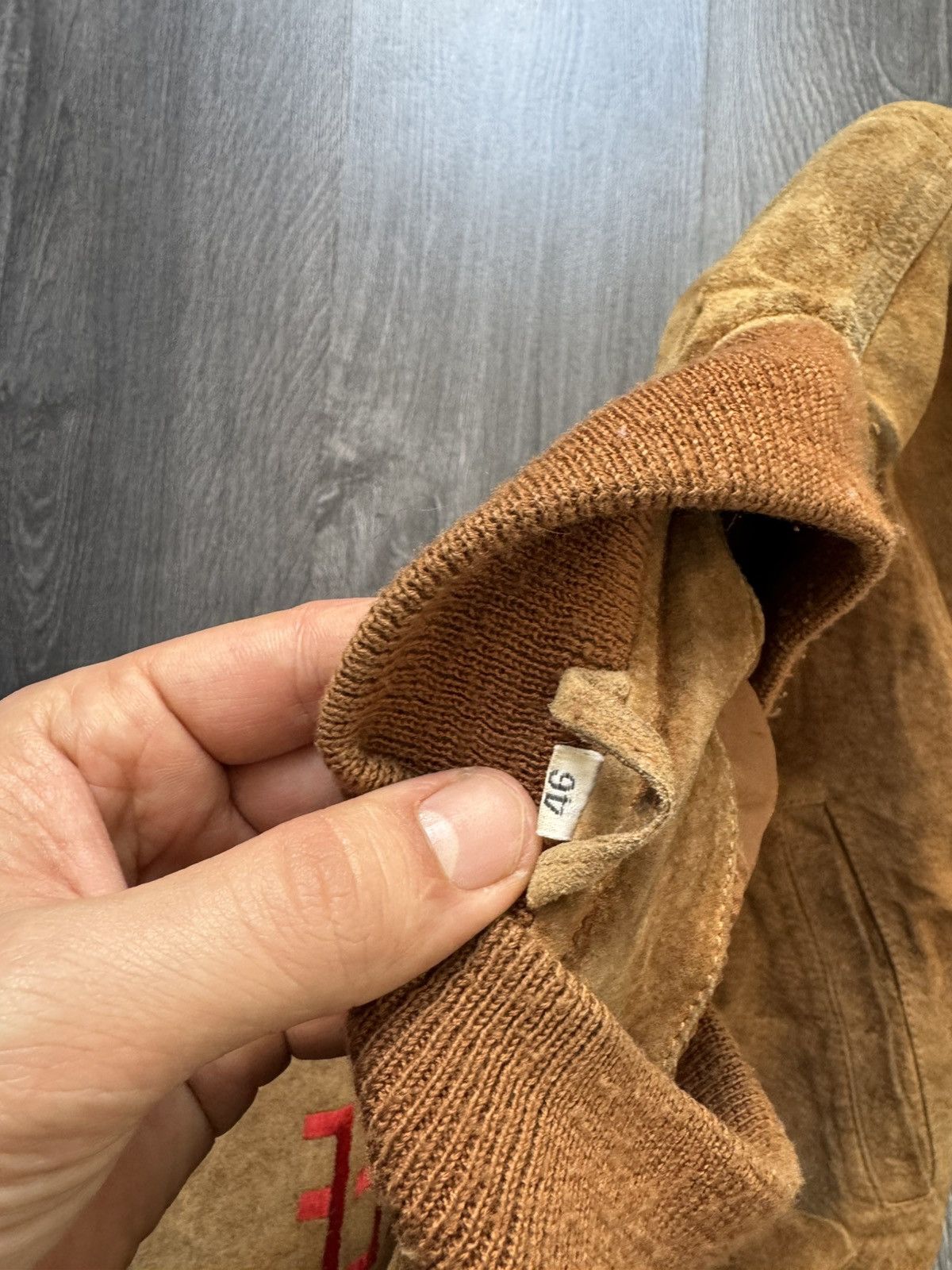 Vintage 90s Vintage College Suede Brown Jacket Size US S / EU 44-46 / 1 - 7 Thumbnail