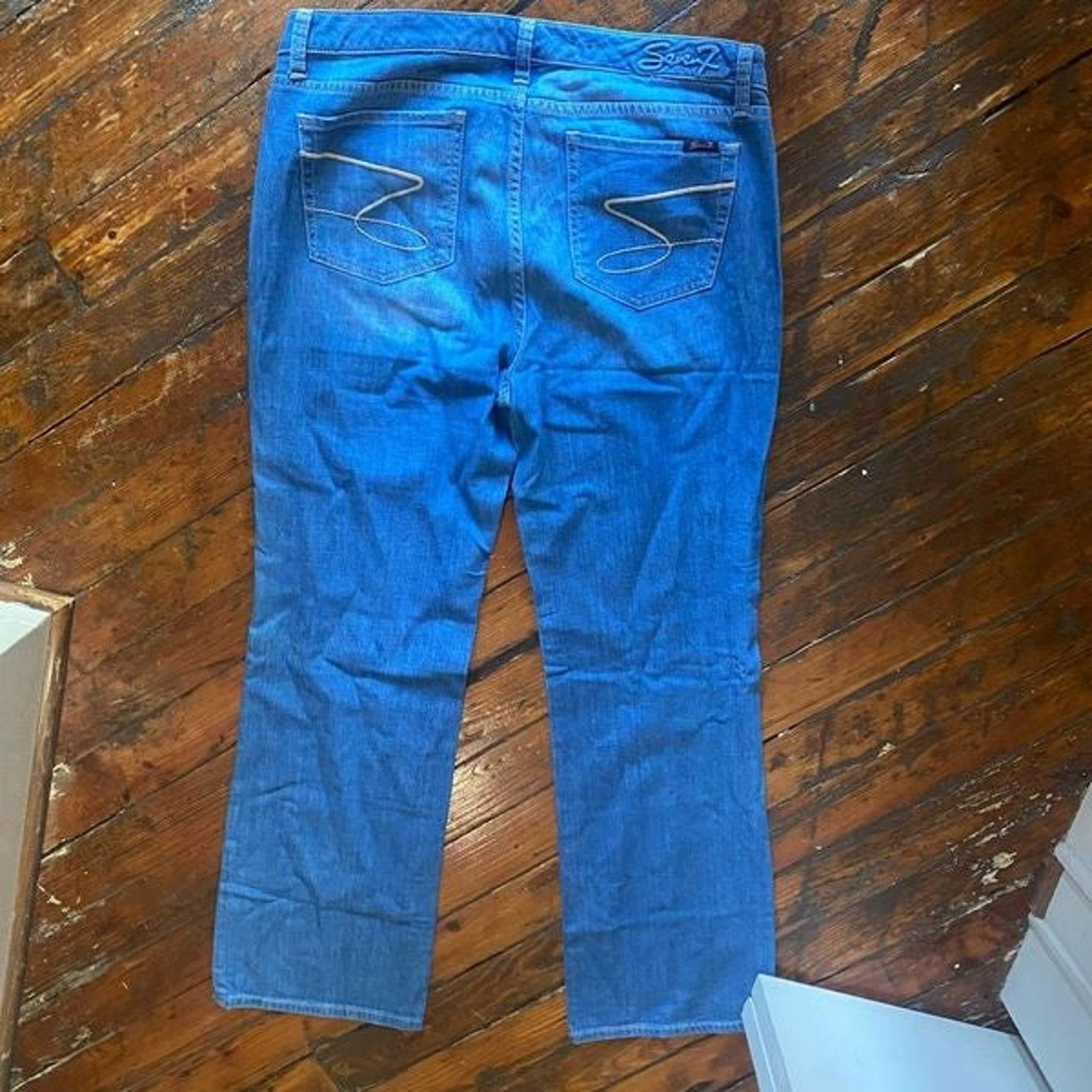7 For All Mankind 7 for All Mankind Flare Blue Jeans Size 12, MSRP $228 Size 34" / US 12 / IT 48 - 6 Thumbnail