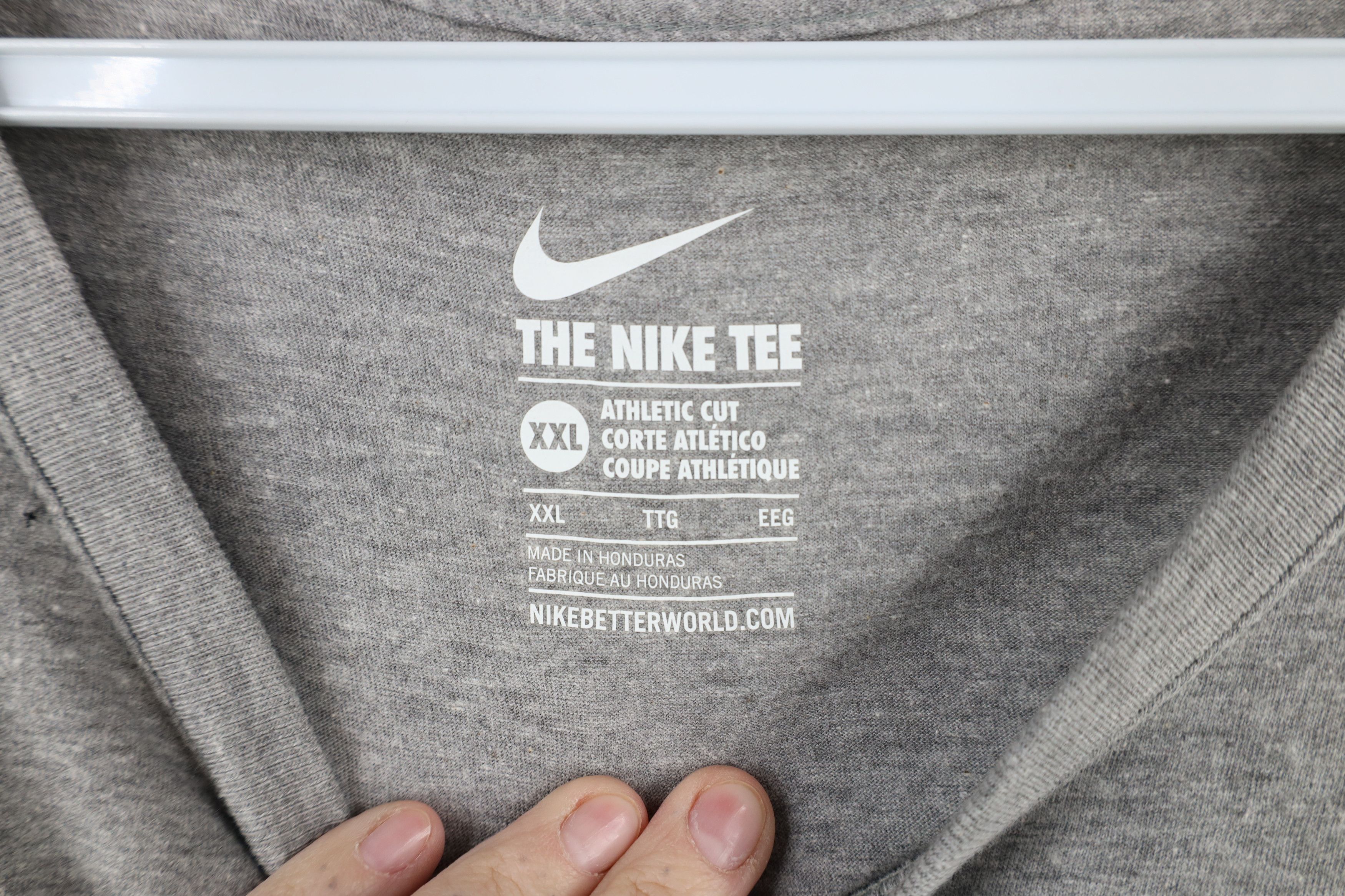 Nike × Vintage Vintage Y2K Nike Baseball Scott Center Swoosh T-Shirt Gray Size US XXL / EU 58 / 5 - 9 Thumbnail
