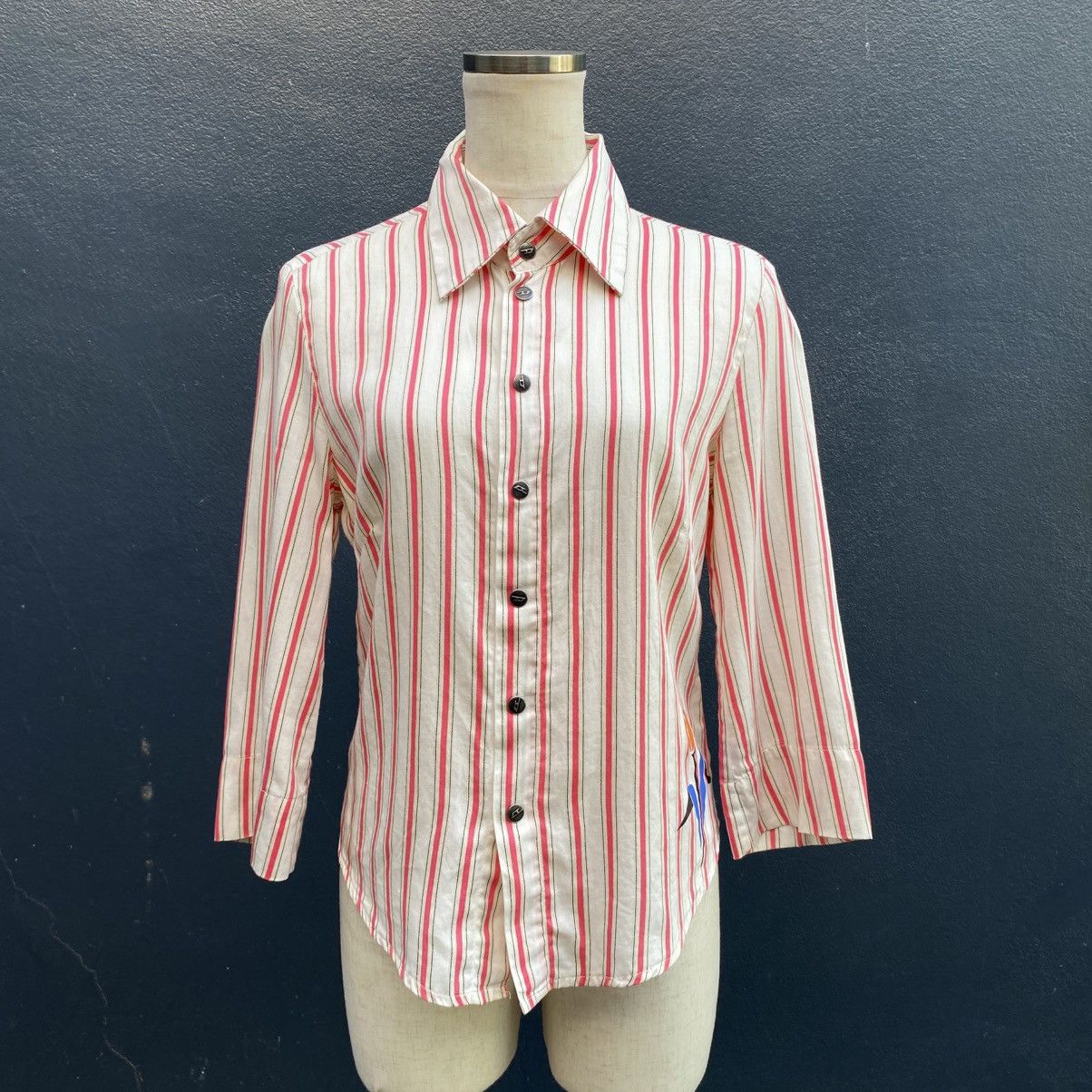 Diesel DIESEL White Striped Snap-Button Shirt Size S / US 4 / IT 40 - 11 Thumbnail