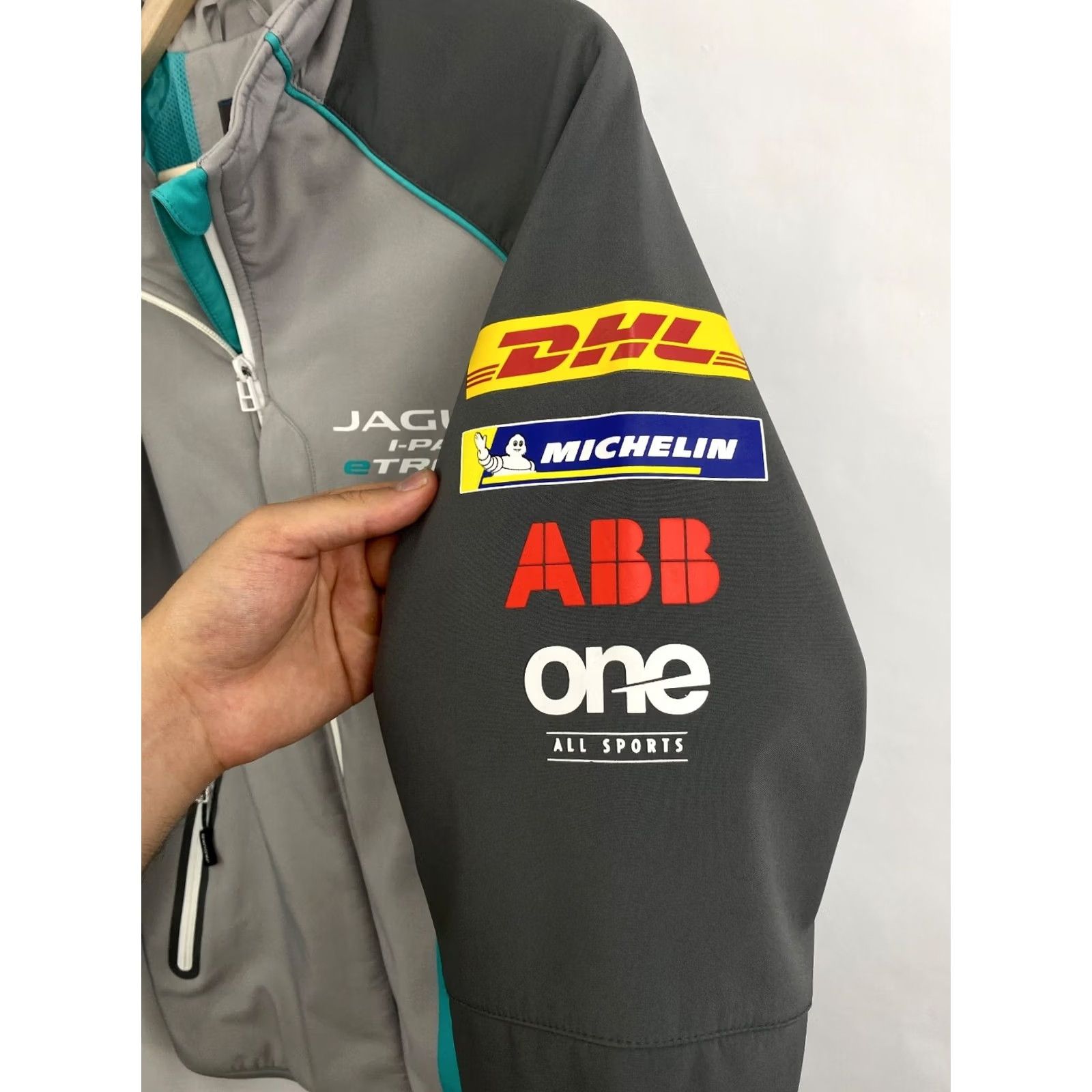 Vintage Jaguar I Pace eTrophy Nascar Racing Jacket Gray L Mens XS? Size US L / EU 52-54 / 3 - 7 Thumbnail