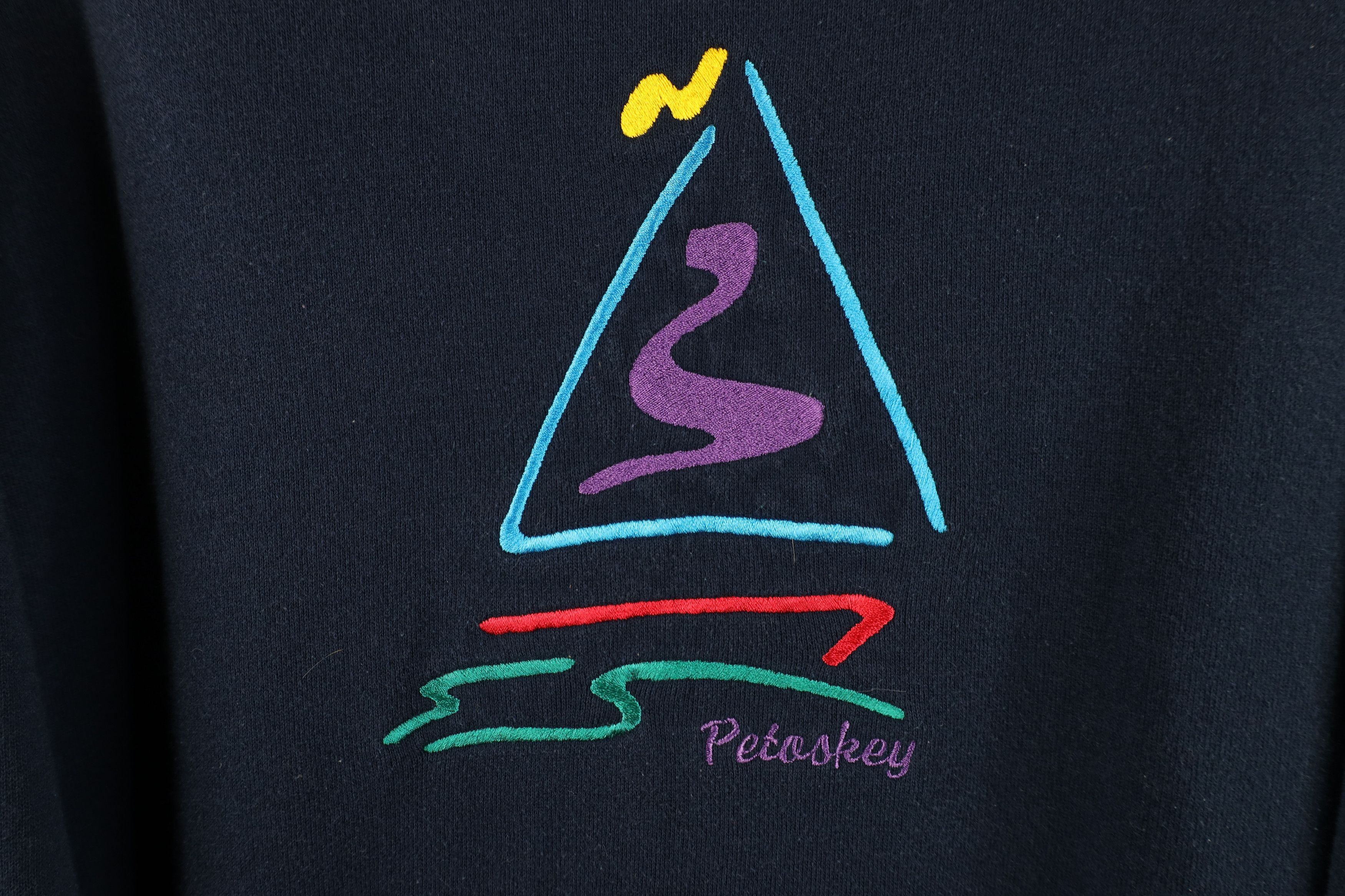 Vintage Vintage 90s Streetwear Petoskey Sailing Sweatshirt USA Size L / US 10 / IT 46 - 4 Thumbnail