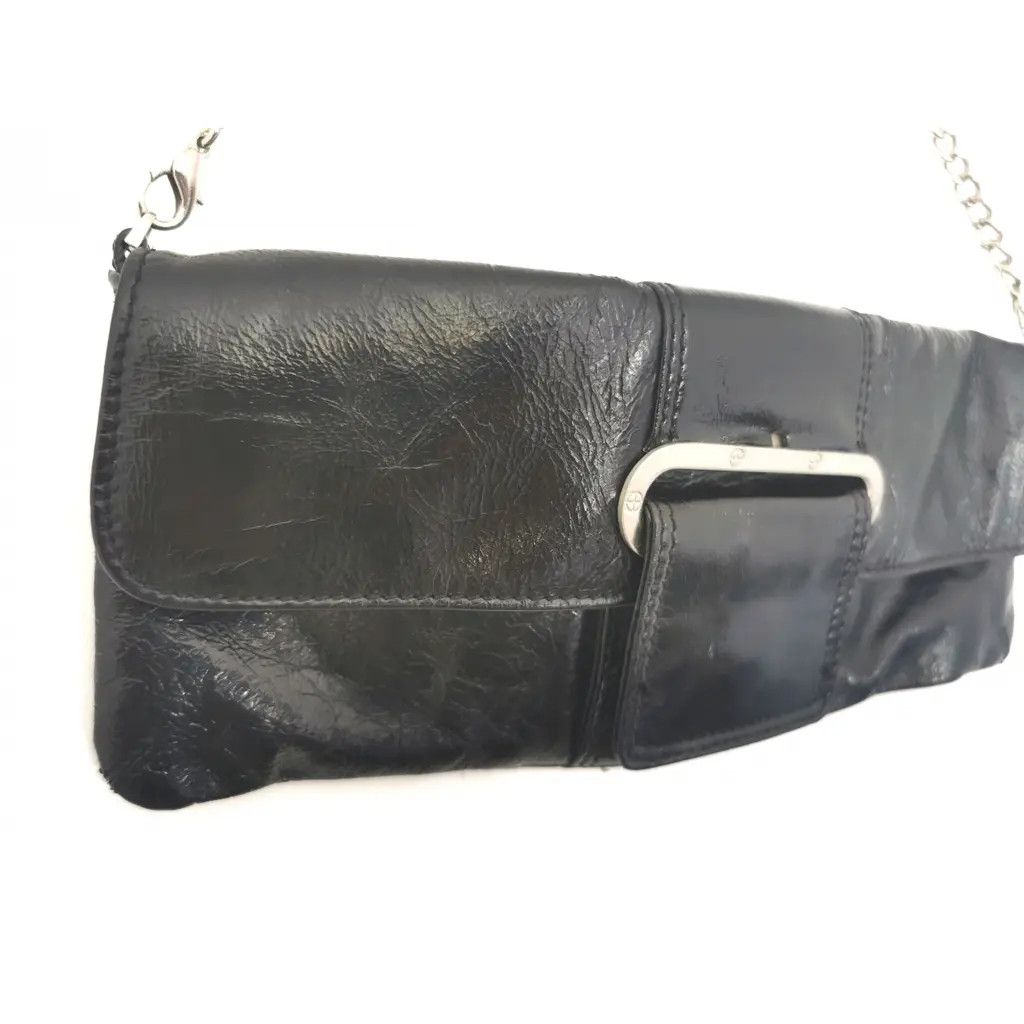 Other Vintage Black Leather Chain Shoulder Bag – Y2K Clutch Size ONE SIZE - 5 Thumbnail