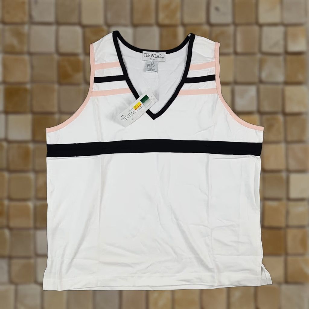Vintage VINTAGE Tee Wear Women’s Athletic Sleeveless Tank Shirt M White Golf Tennis Retro 90s Size M / US 6-8 / IT 42-44 - 1 Thumbnail