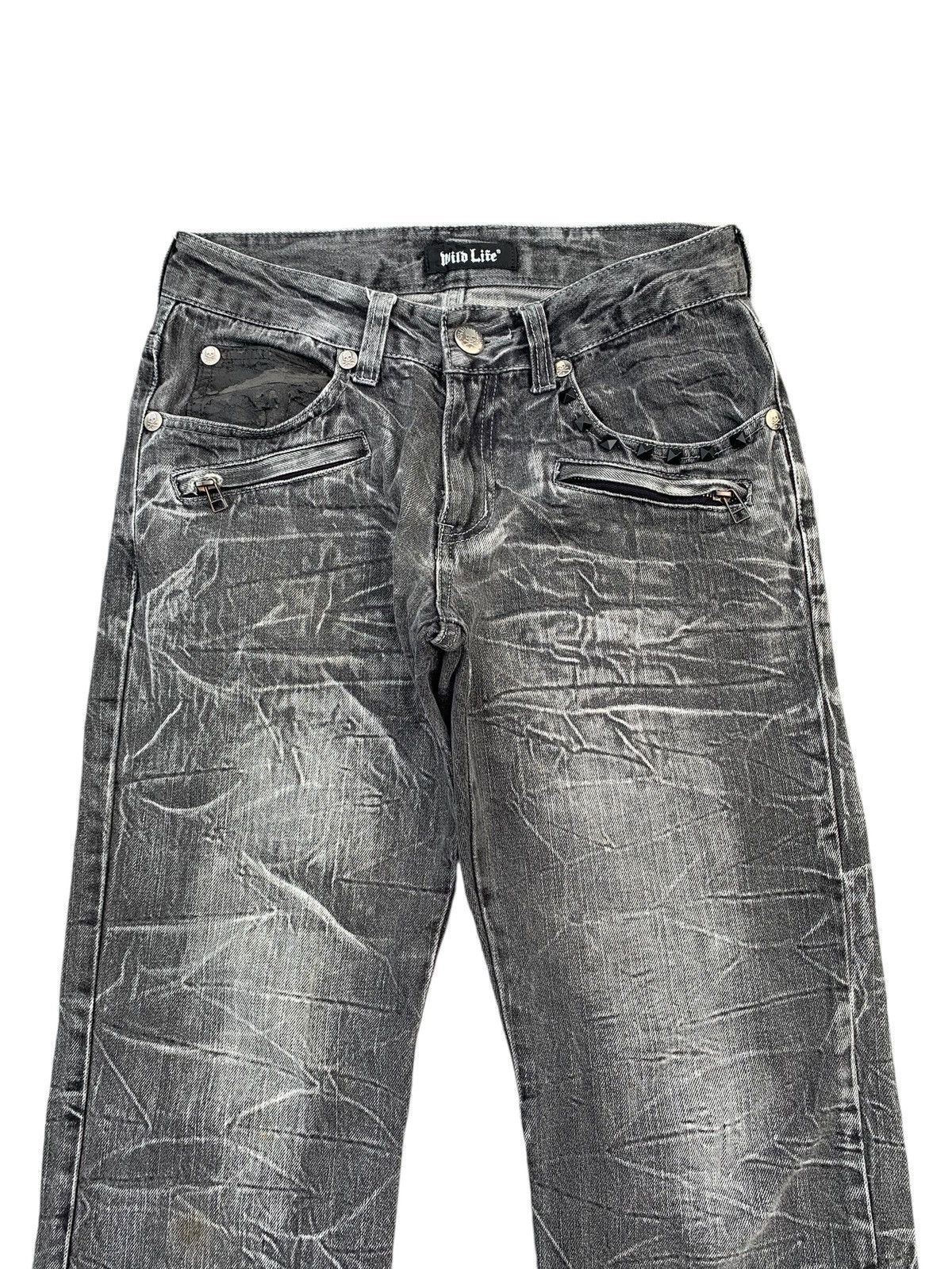 Kapital STUDED SKULL BONES WILD LIFE PUNK CLAWNMARK DISTRESSED DENIM Size US 29 - 5 Thumbnail