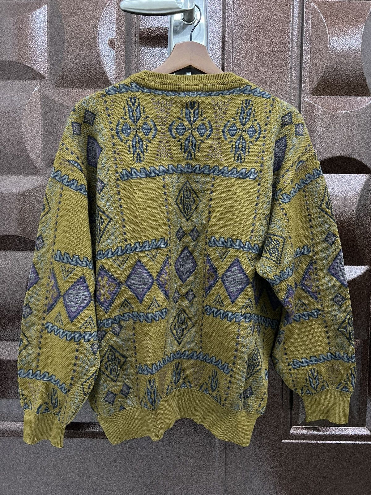 Japanese Brand SERAMIS Vintage AztecNordic Aran Isles Tribal Knit Sweater Size US L / EU 52-54 / 3 - 5 Thumbnail