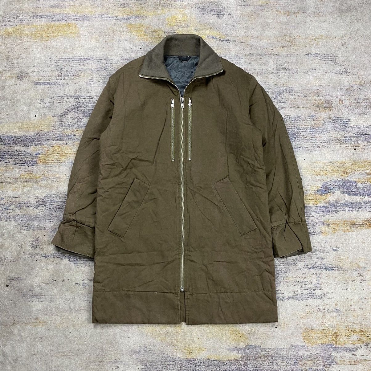 ジャケット・アウター LEMAIRE Wrap Coat Pewter Green M Lemaire Wrap Coat - Pewter Green | Garmentory