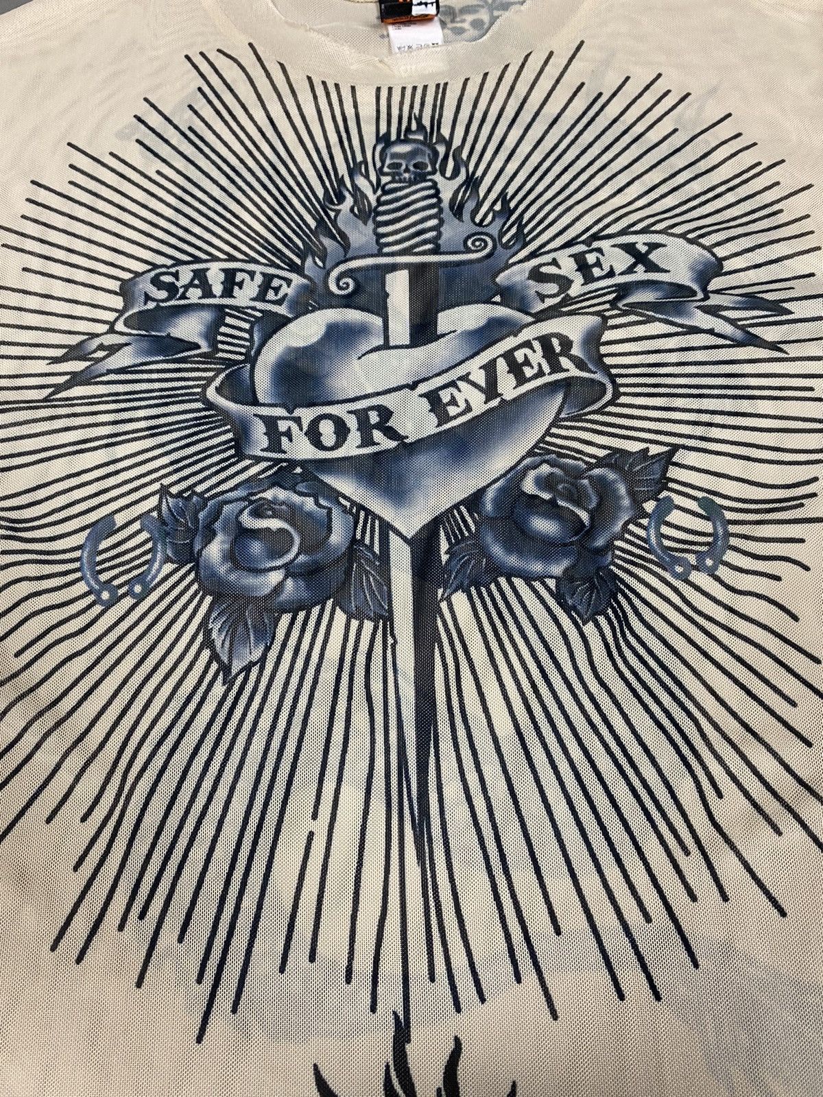 Jean Paul Gaultier Jean paul gaultier SS96 safe sex forever tattoo mesh top Size US S / EU 44-46 / 1 - 4 Thumbnail