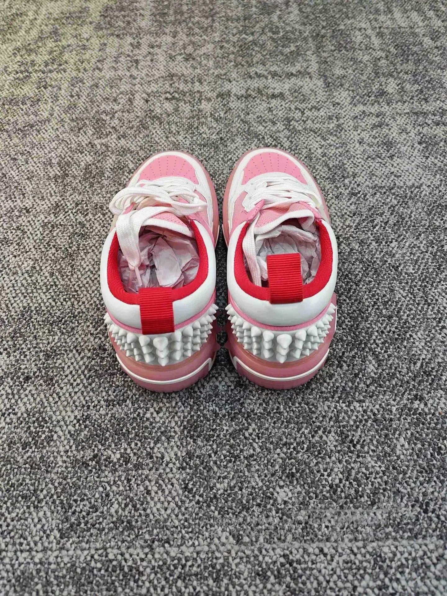 Christian Louboutin Christian Louboutin Red Sole Pink Sneakers. Size US 5.5 / IT 35.5 - 5 Thumbnail