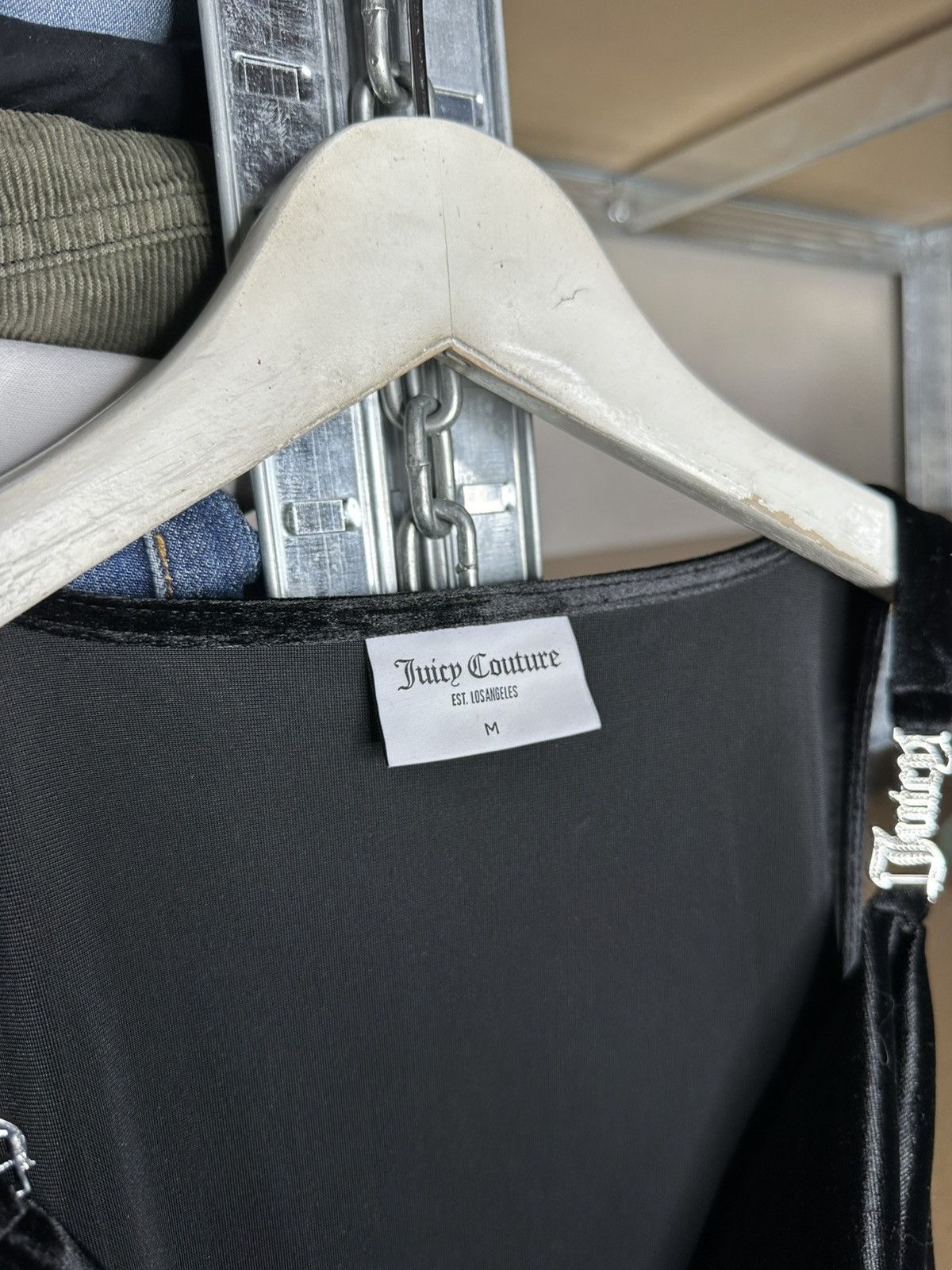 Juicy Couture Juicy Couture Velvet Dress Draped Neck Logo Straps Size M Size M / US 6-8 / IT 42-44 - 3 Thumbnail