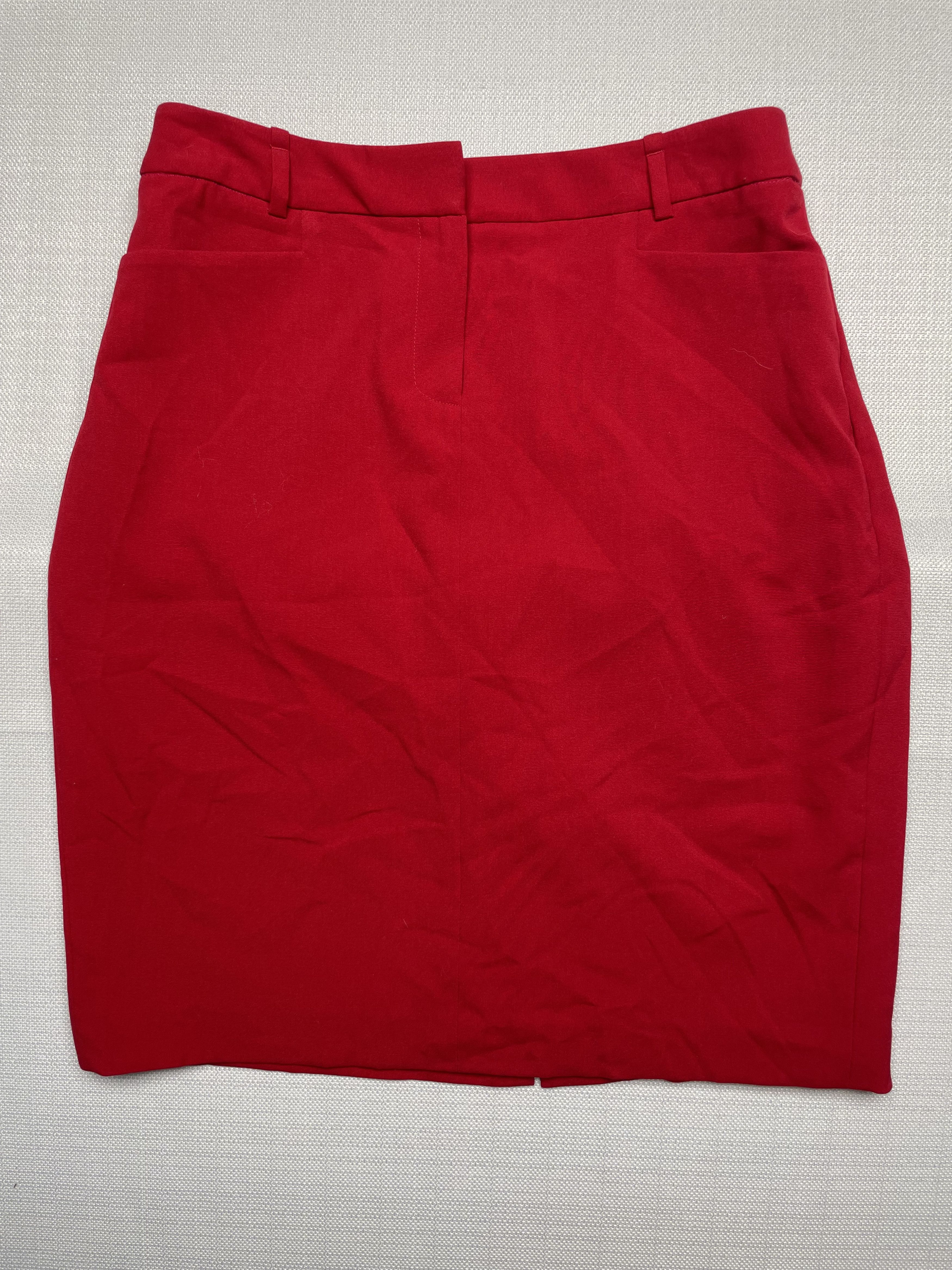 Calvin Klein Calvin Klein Women's Size 6 Skirt Vibrant Red With Pockets Size 28" / US 6 / IT 42 - 1 Thumbnail