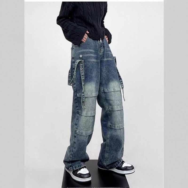Japanese Brand × Jean Retro loose high street straight leg jeans Size US 32 / EU 48 - 3 Thumbnail