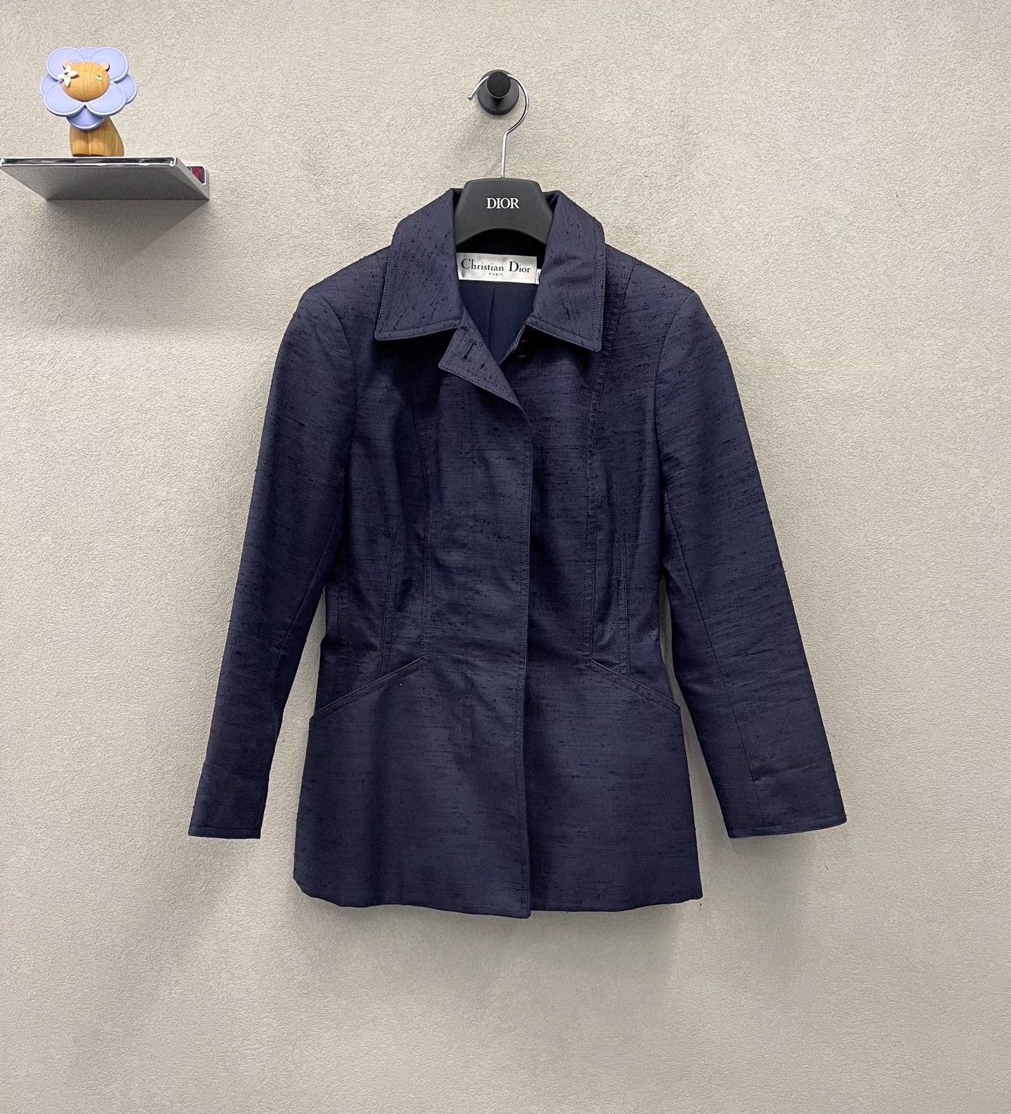 Dior Dior Navy Lapel Waistcoat Coat Size XXS / US 00 / IT 34 - 1 Thumbnail